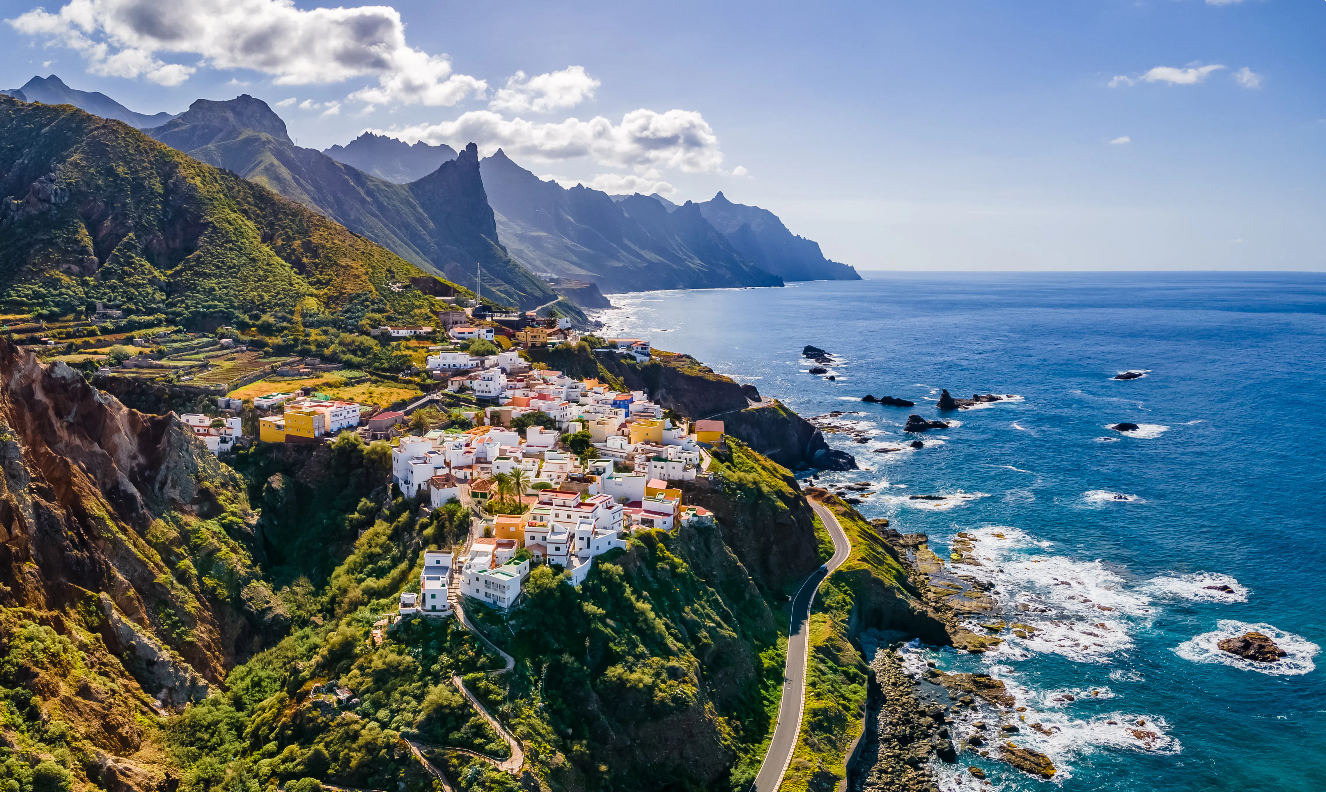 Landscape with coastal village in El Sauzal, Tenerife