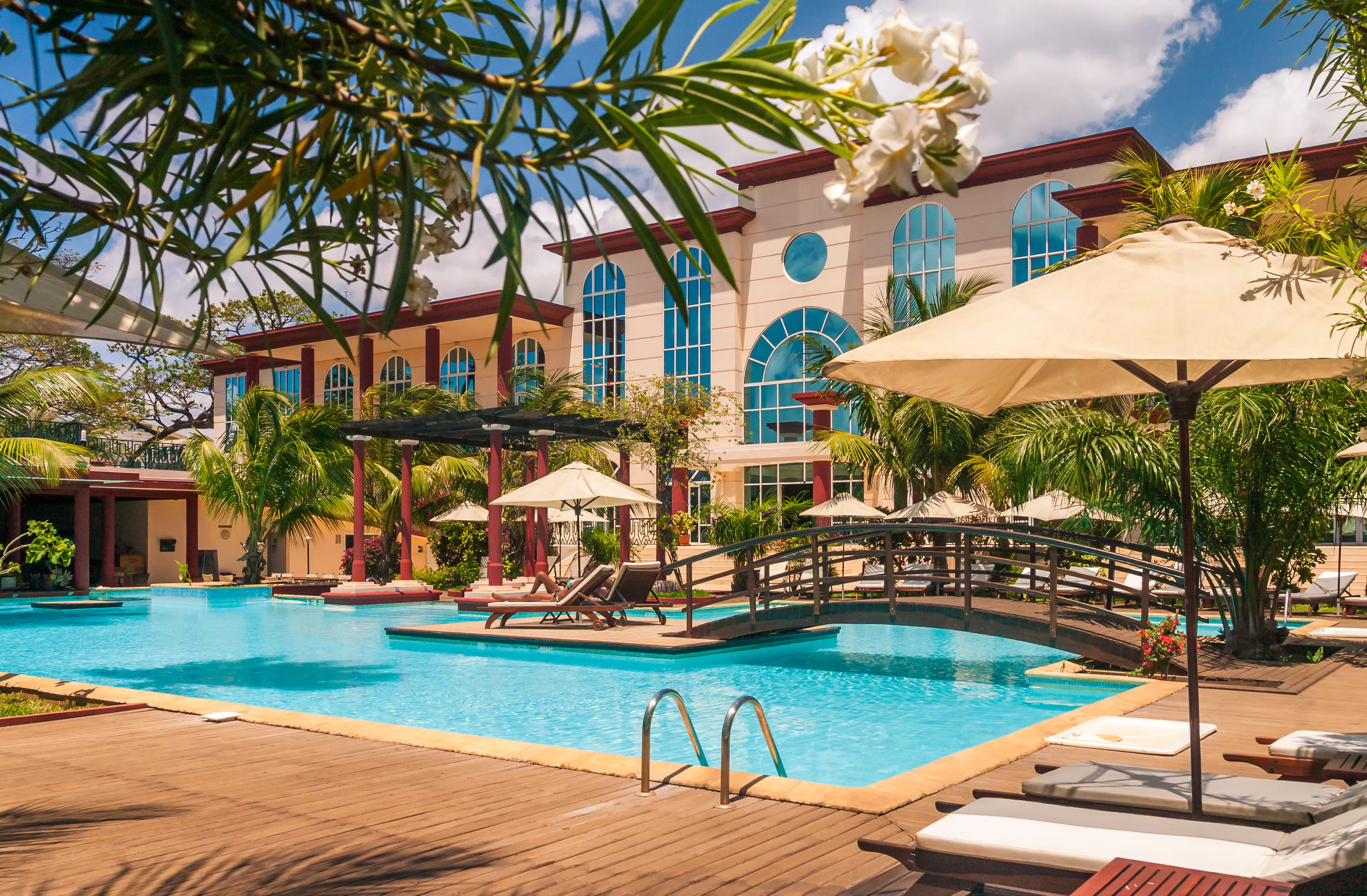 Hotel exterior and pool