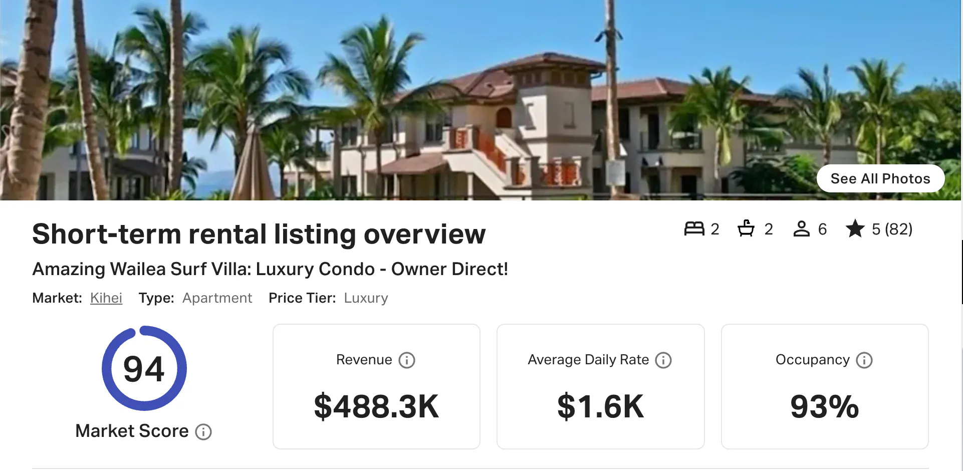 AirDNA Review - Calculating revenue of an STR property