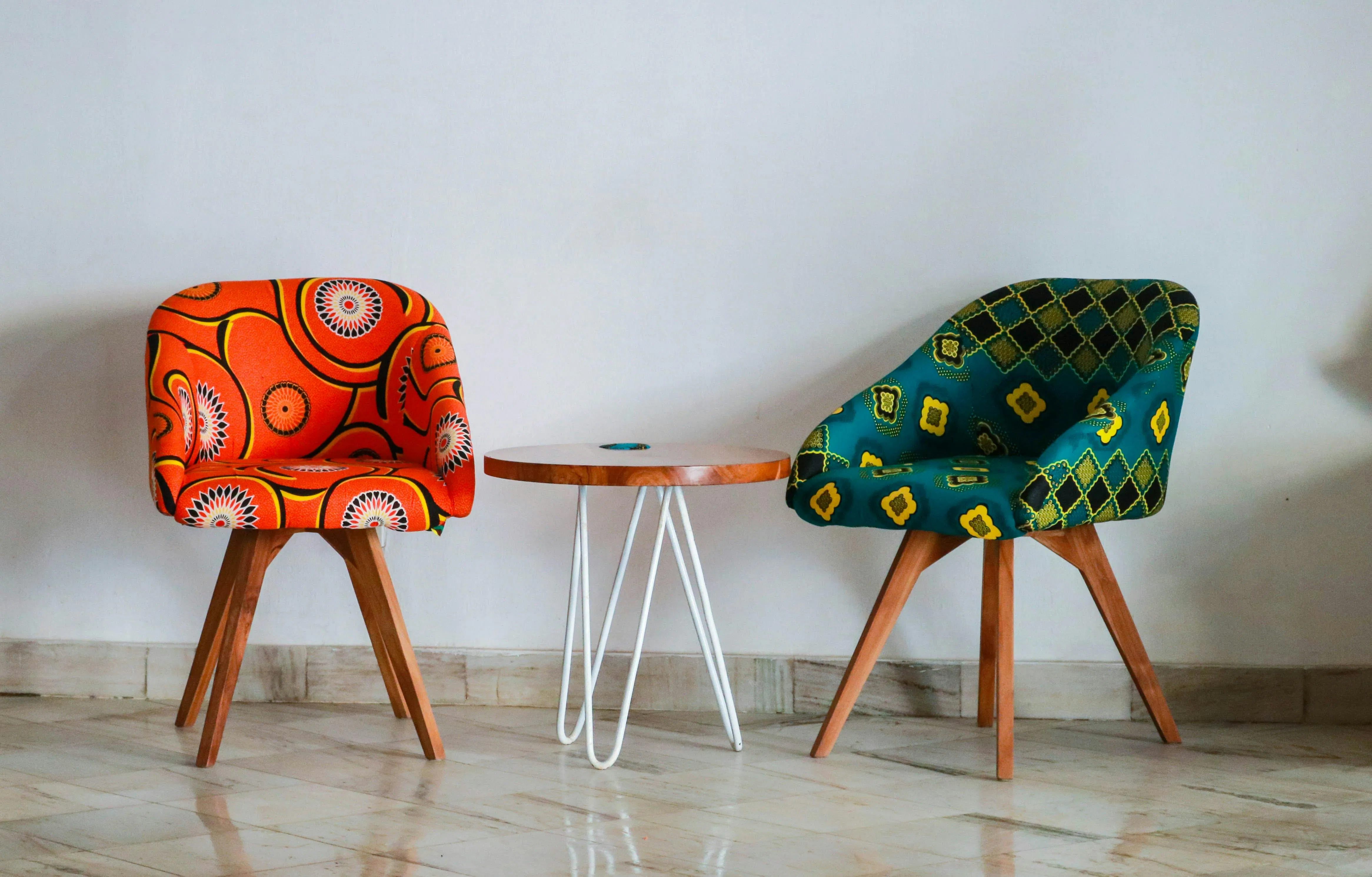 Two armchairs in Airbnb