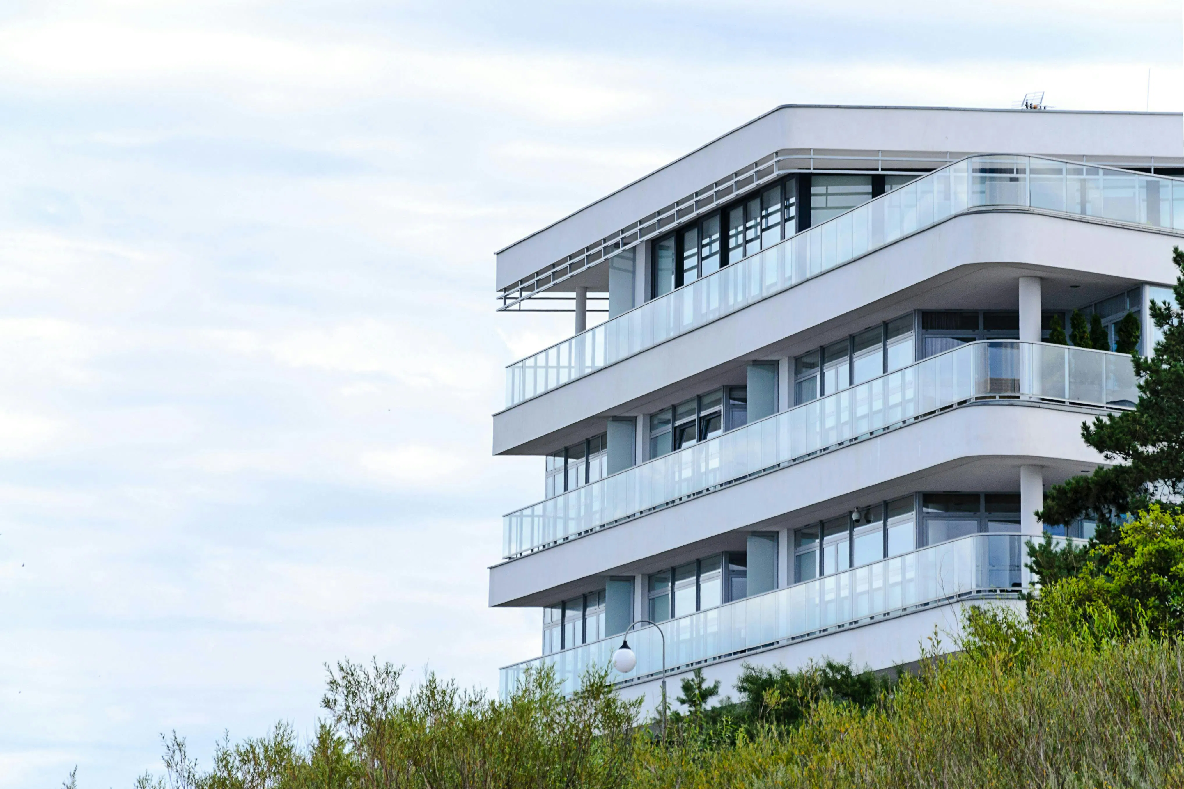 Modern apartment building