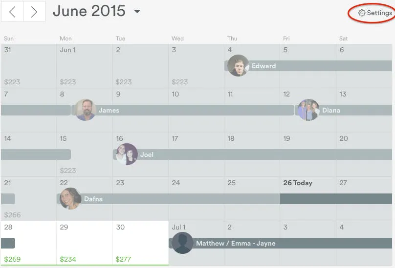 Airbnb Calendar