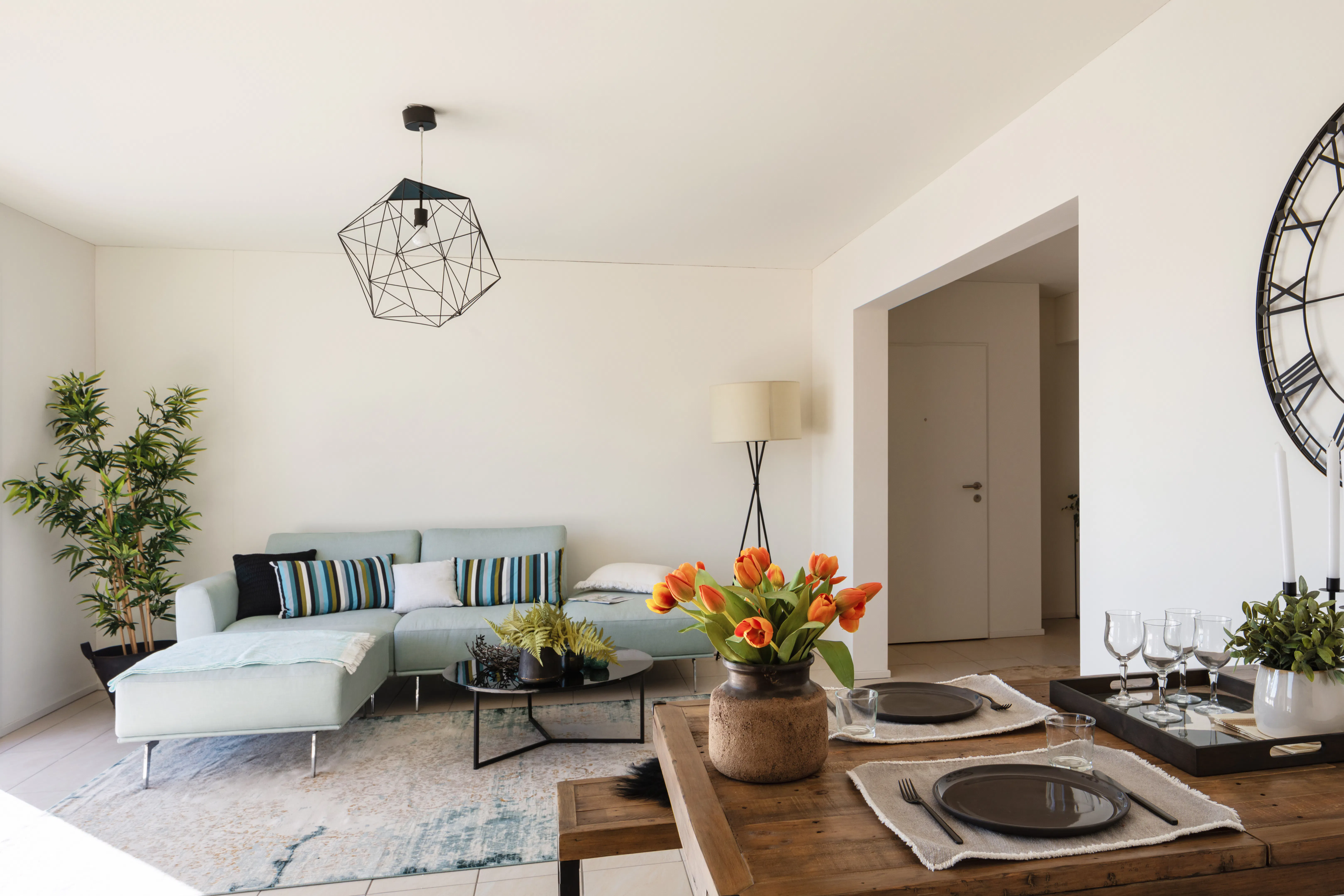 Staged living room