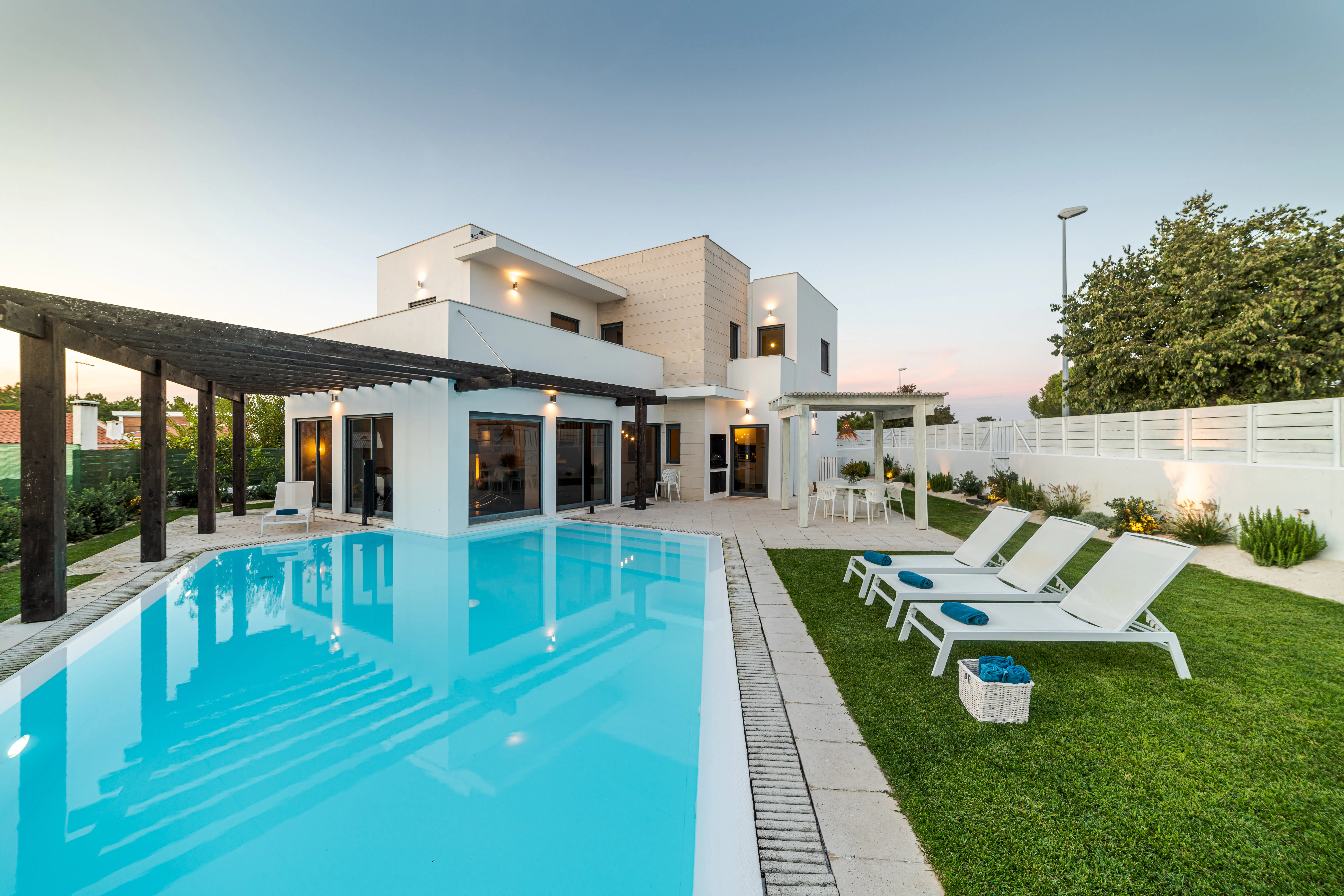 Modern house with garden swimming pool