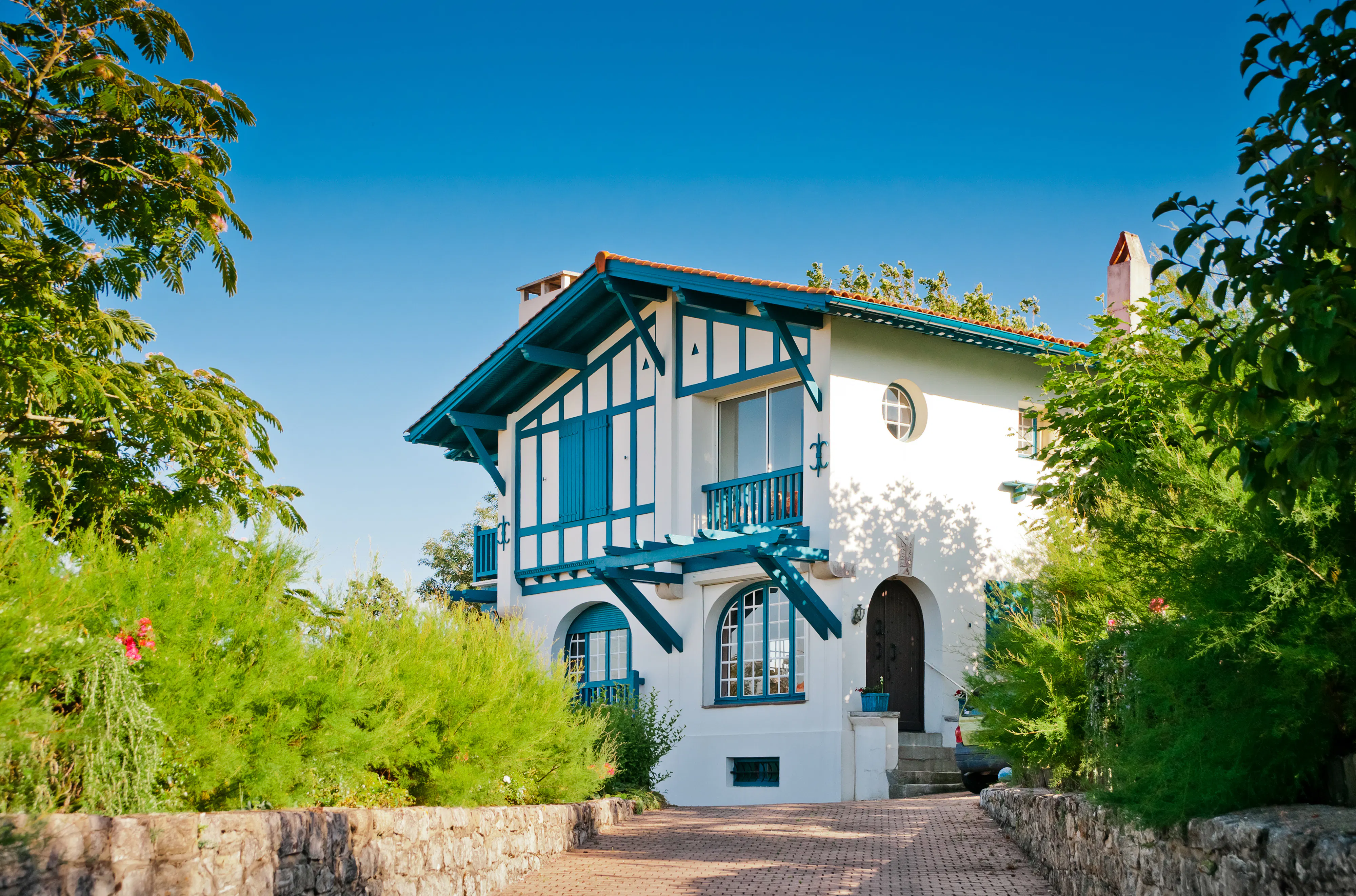 Basque style house in France