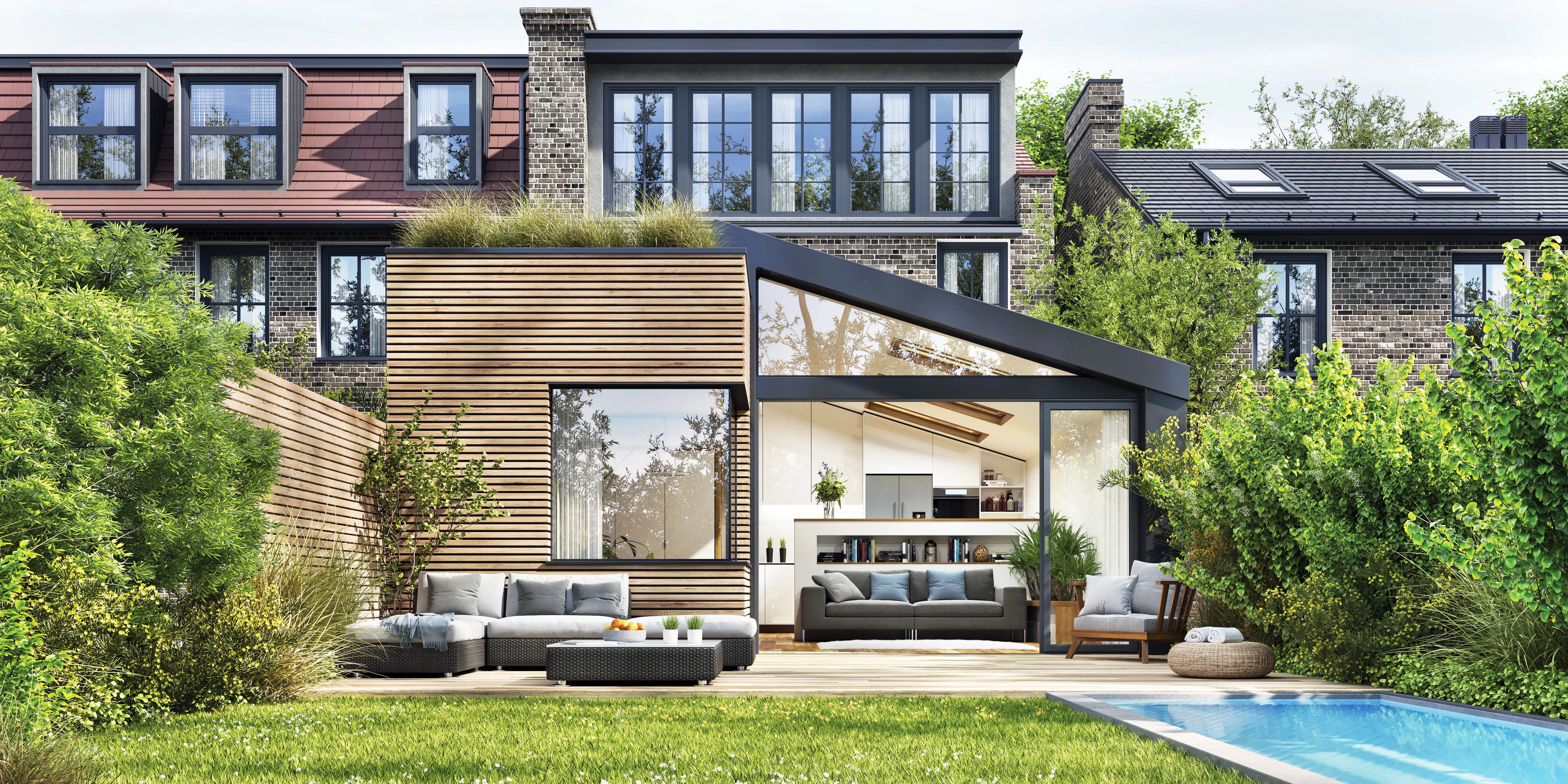Modern house with pool