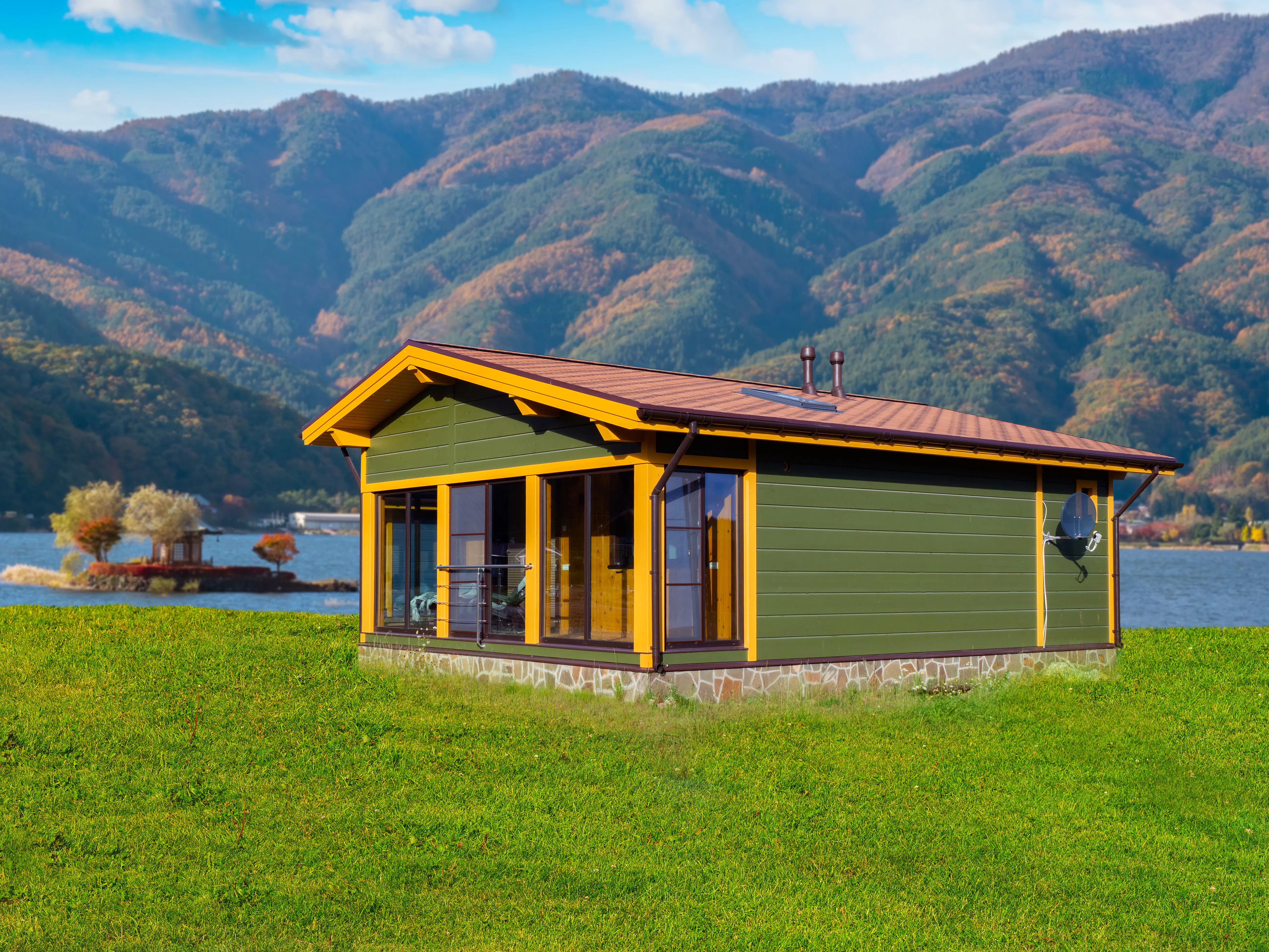 House on lake