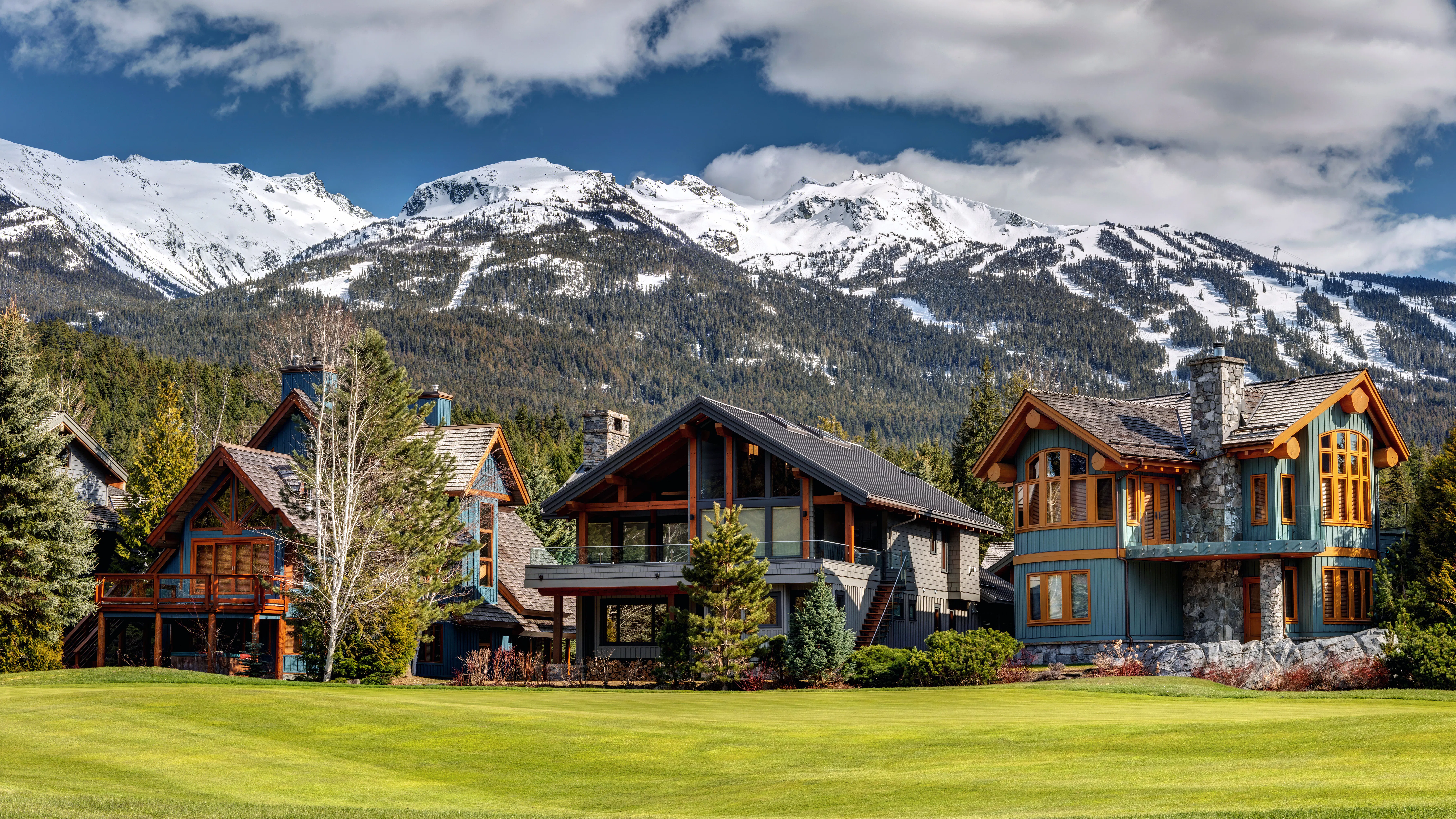 Homes on gold course in Whistler, Canada