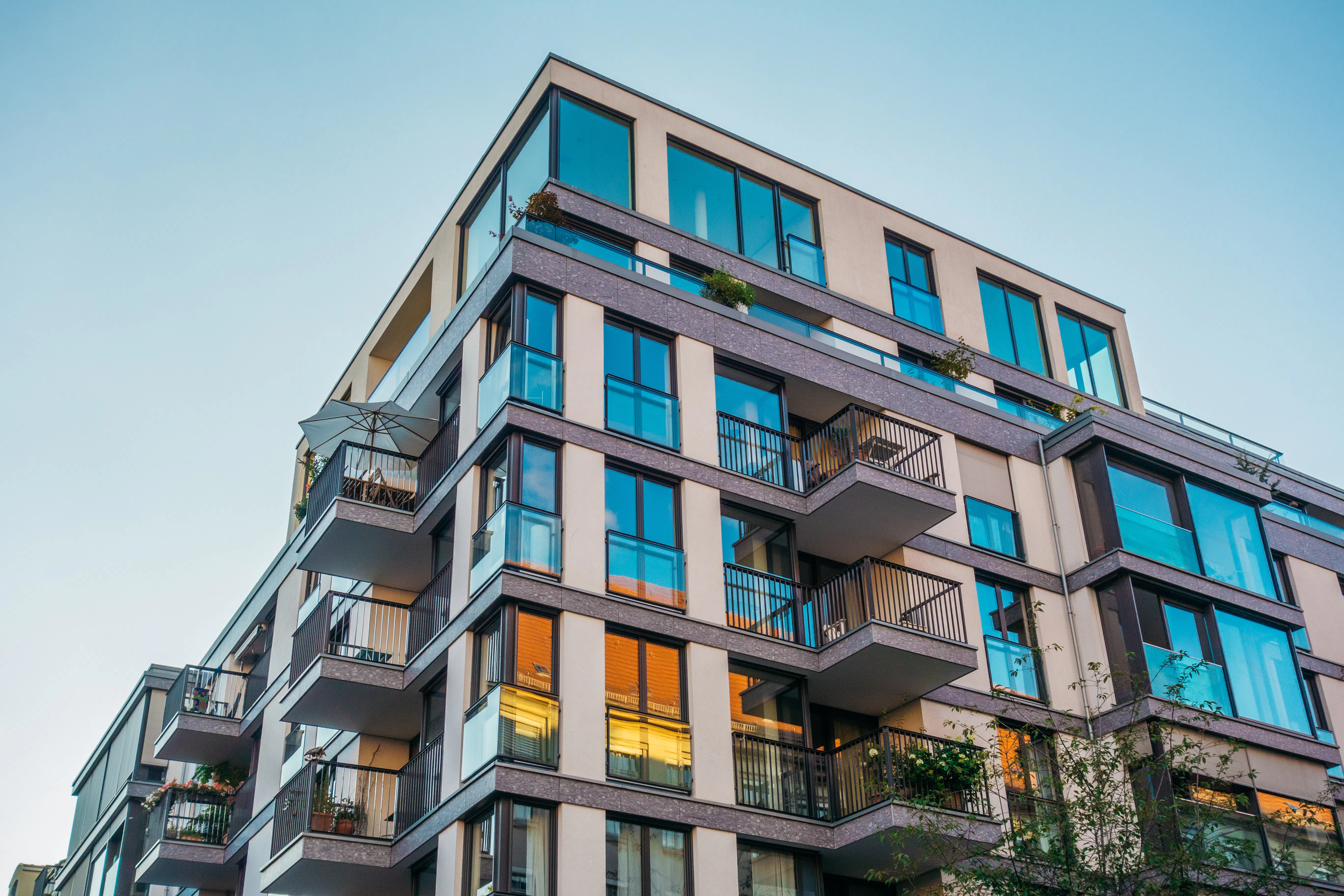 Modern apartment building