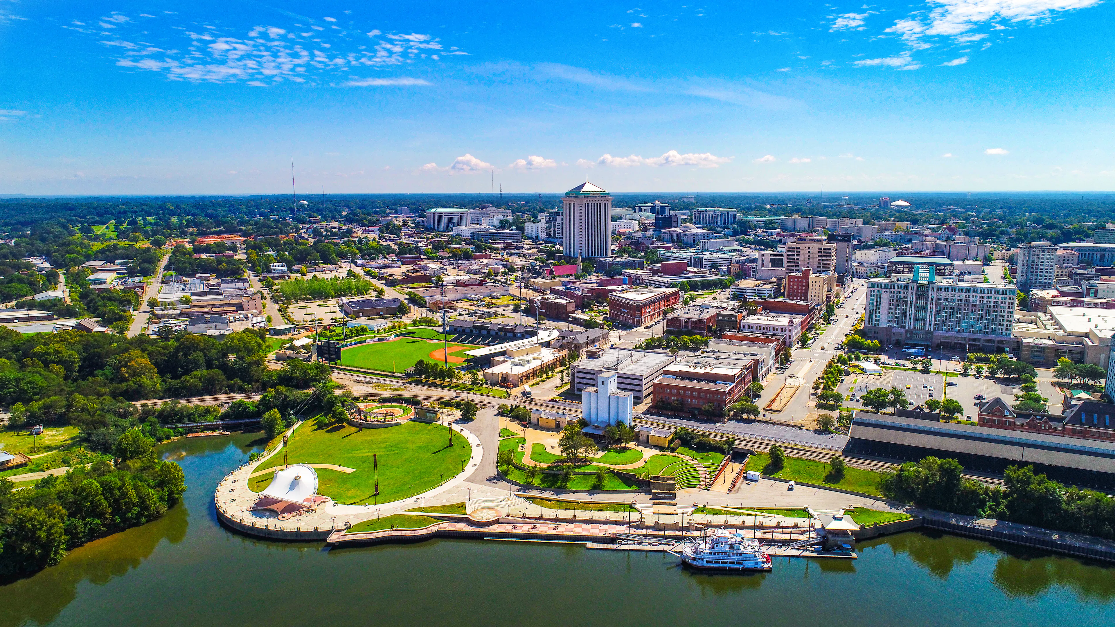 Aerial View of Downtown Montgomery, Alabama