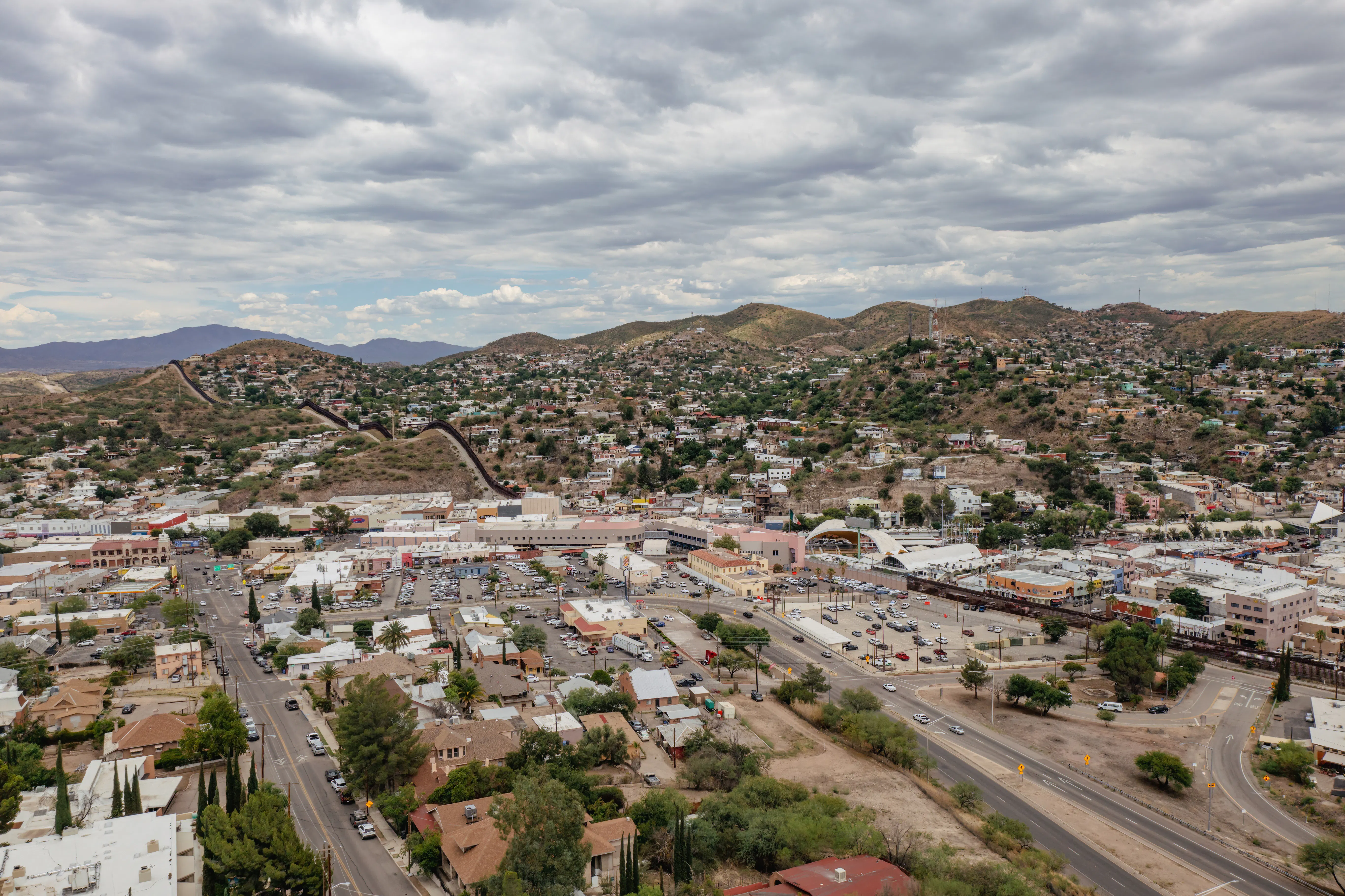 Nogales, Arizona at U.S. and Mexico border