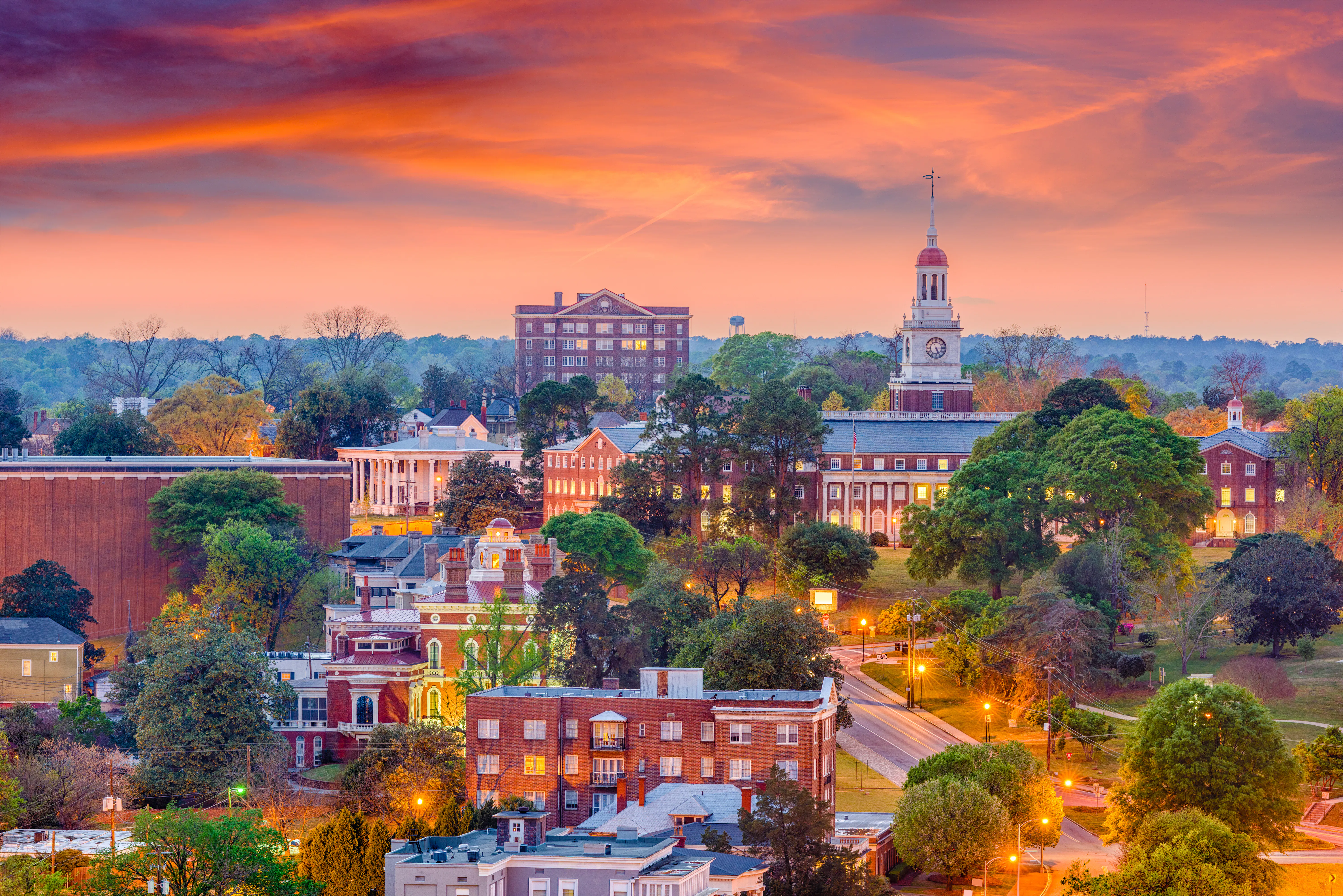 Sunset over Macon, Georgia