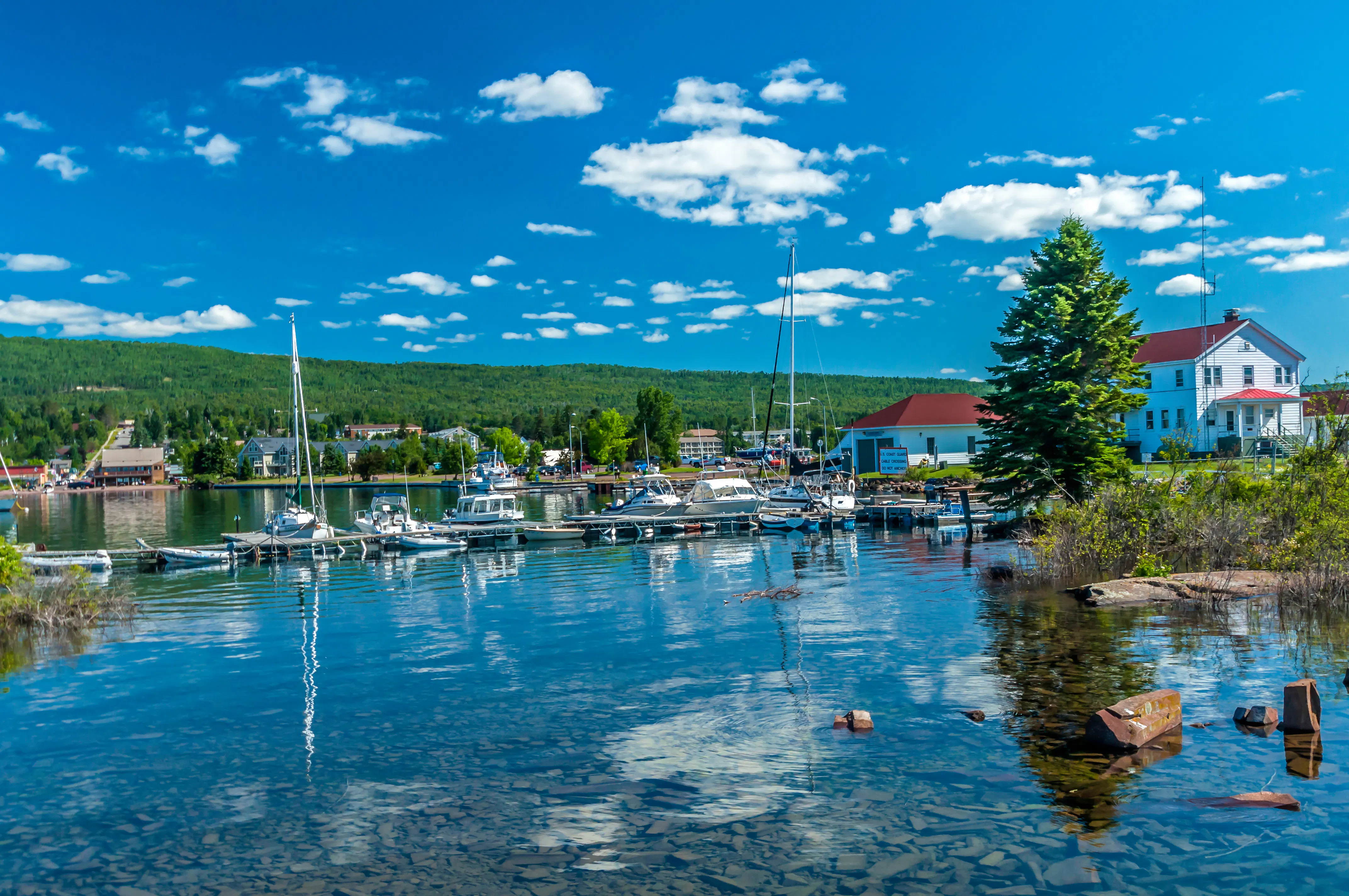 View of Grand Marais from water