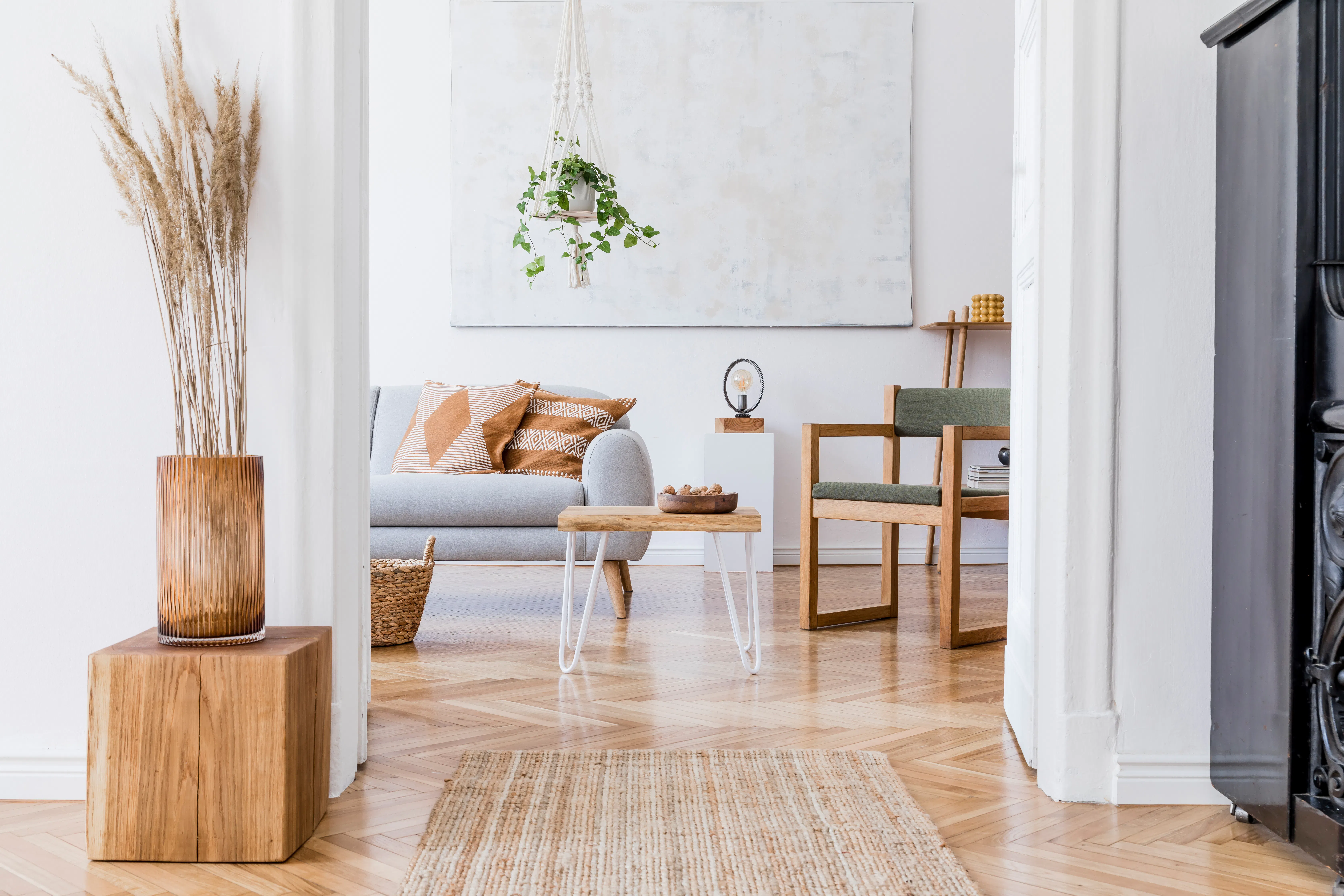Boho living room interior
