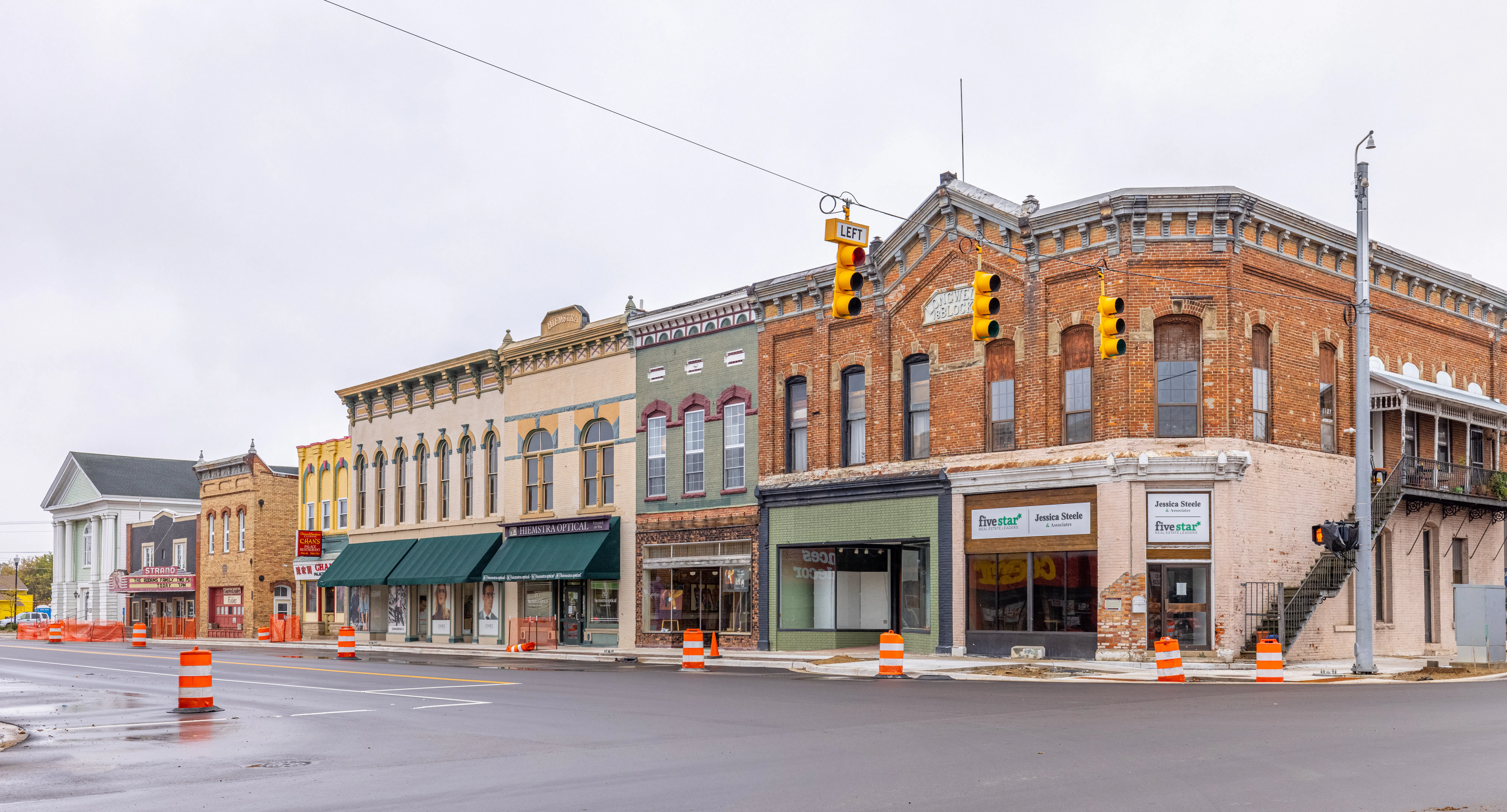 downtown street in Van Buren county, Michigan