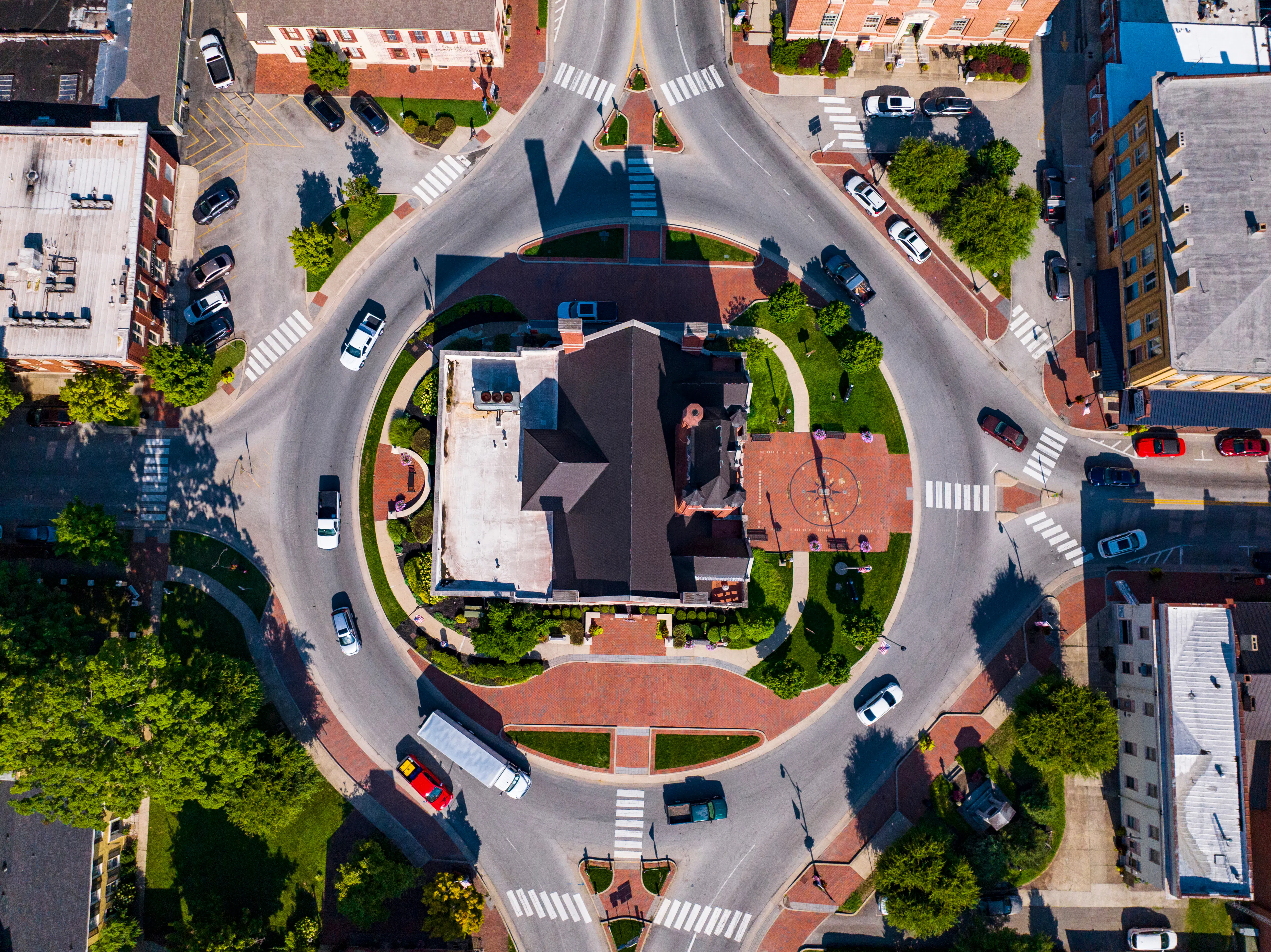 Aerial shot of Bardstown, KY