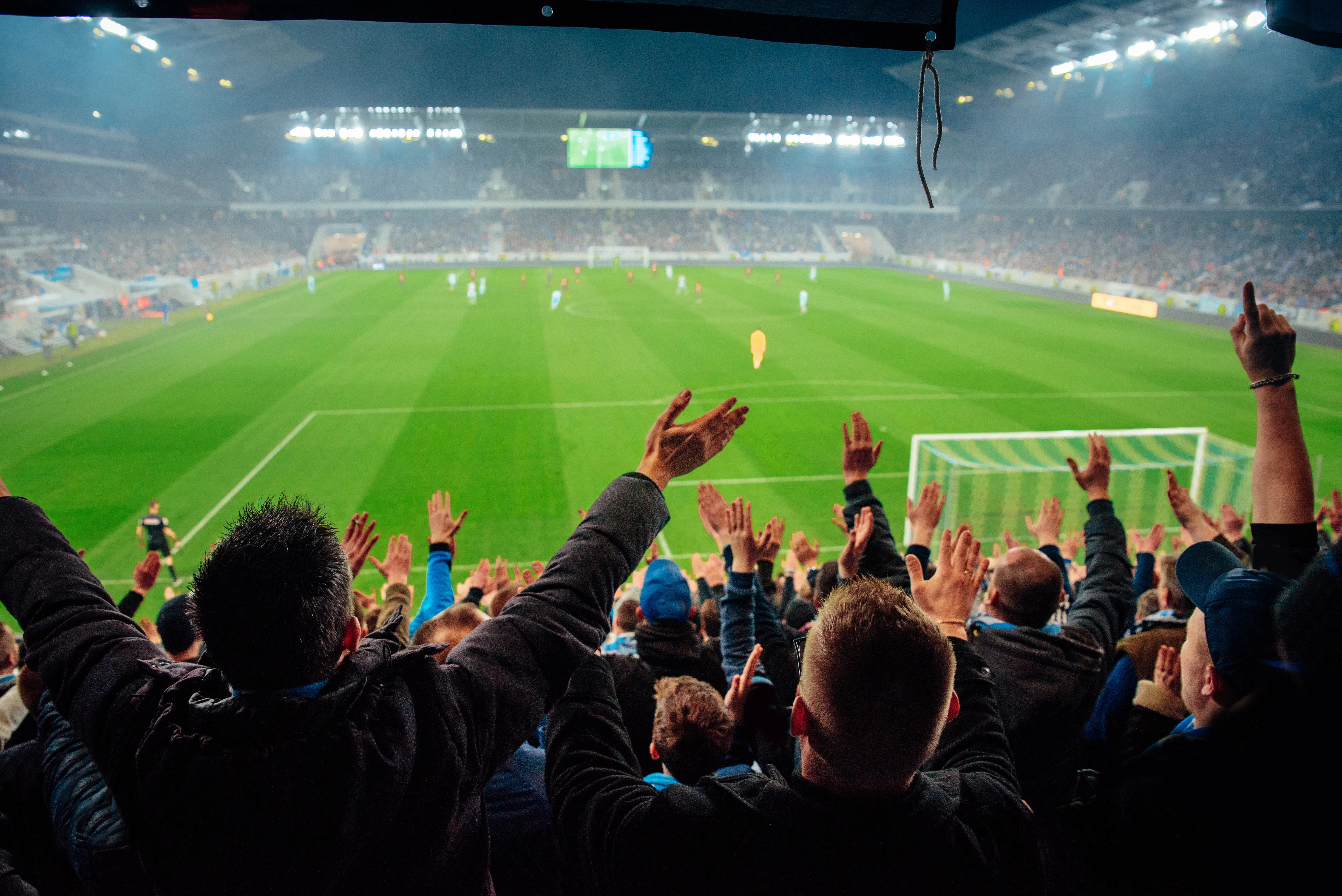 Crowded soccer stadium