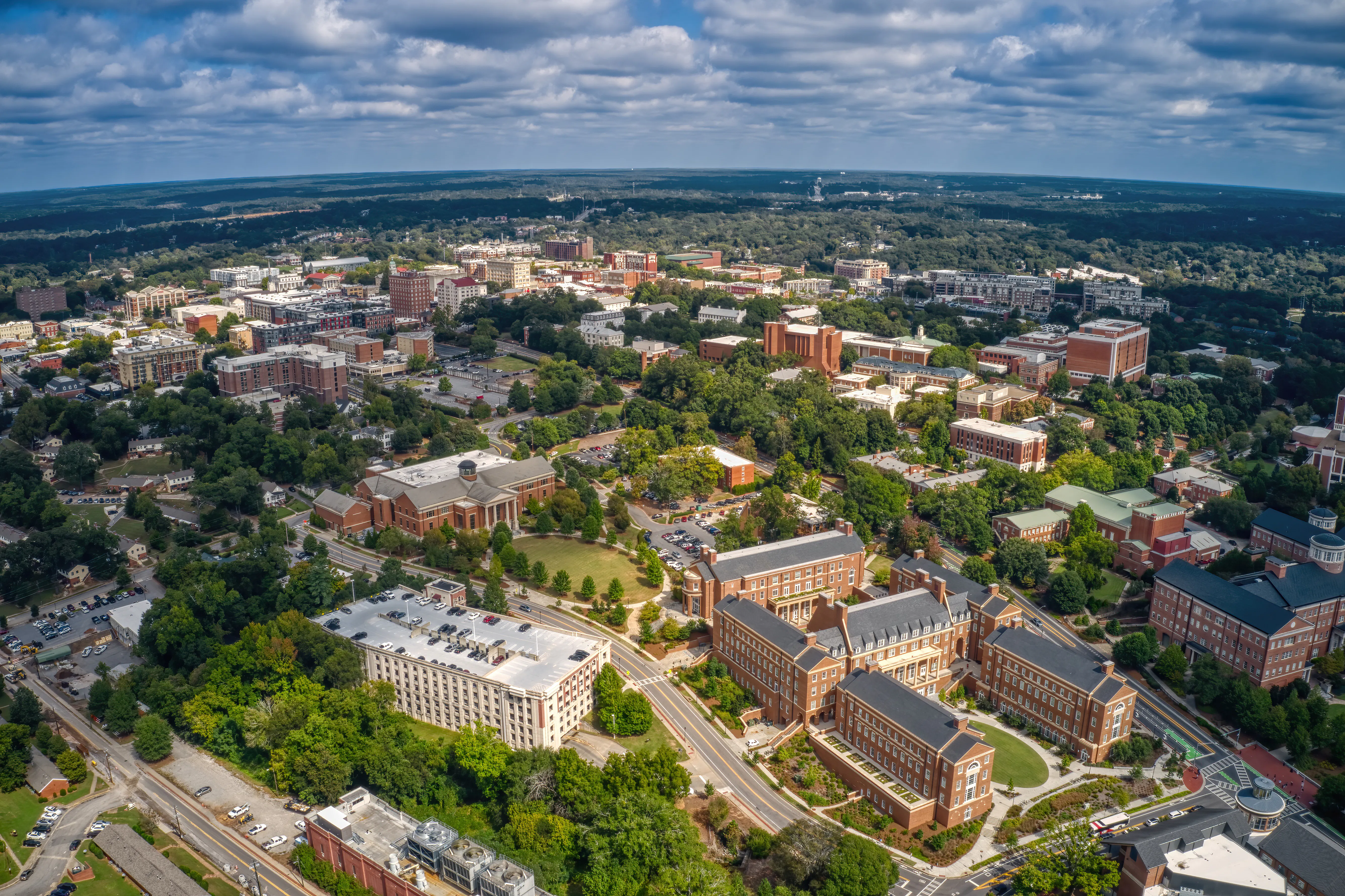 Athens, Georgia aerial shot