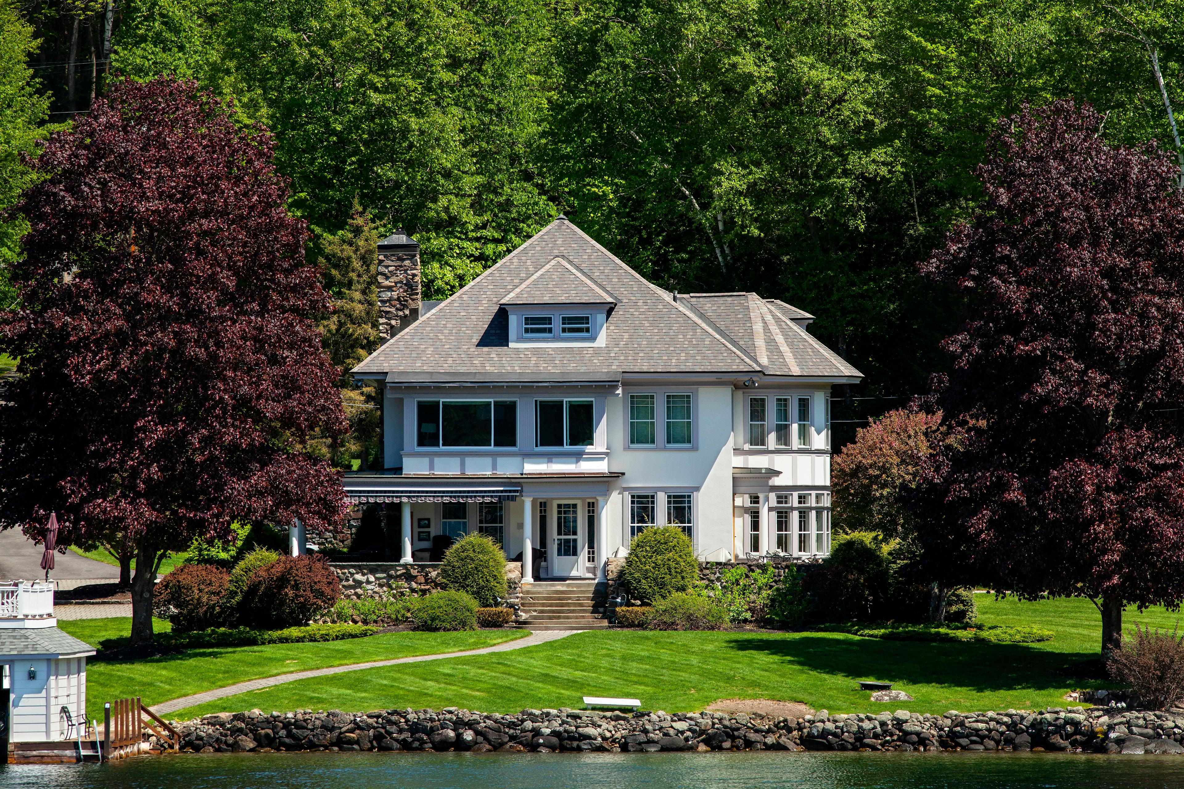 Mansion on a lake