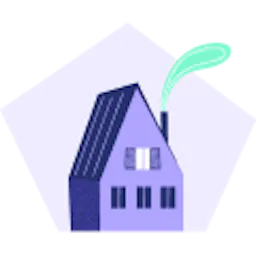 Purple house illustration