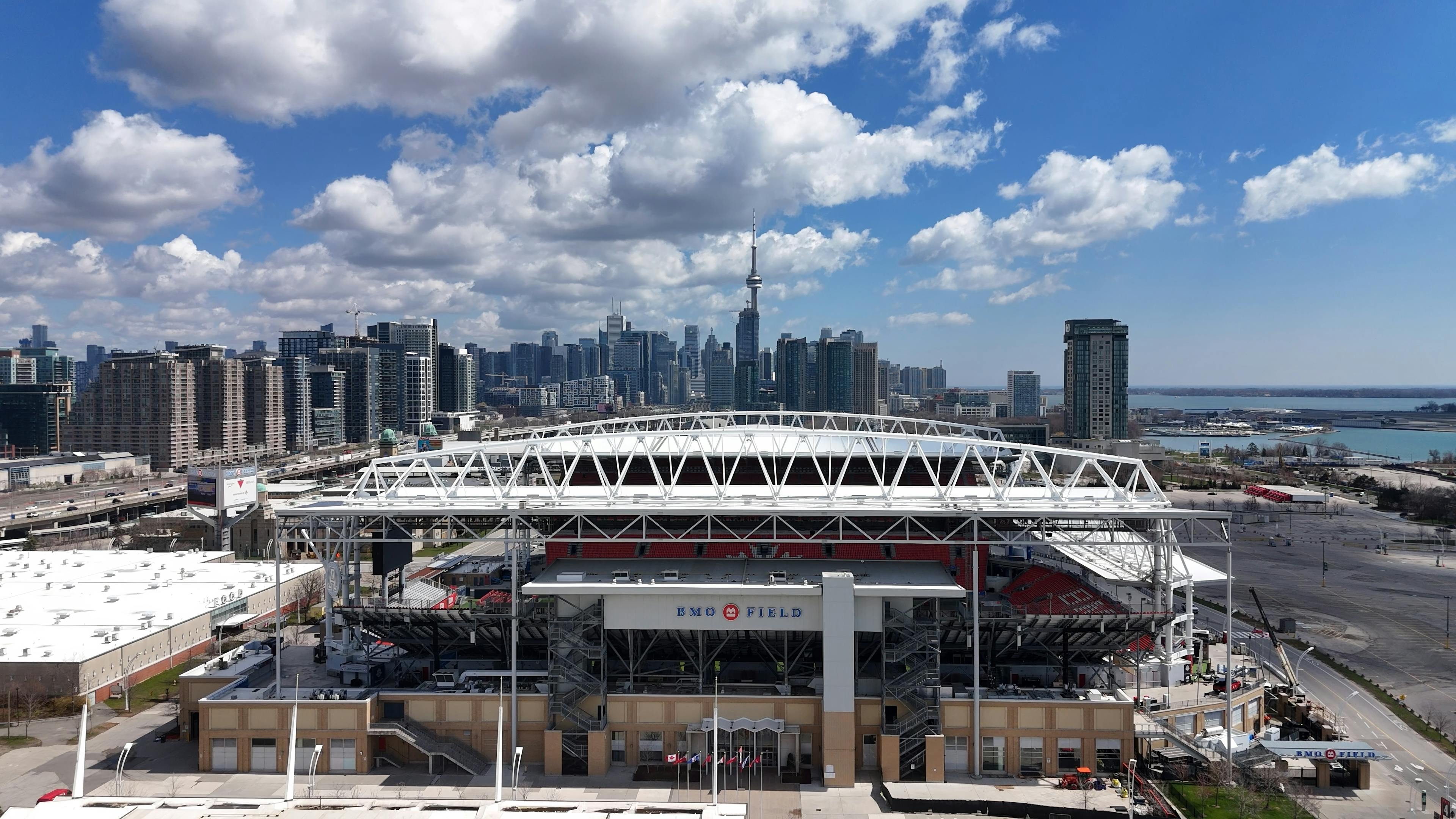 BMO Field in Toronto and the amazing city skyline in the background