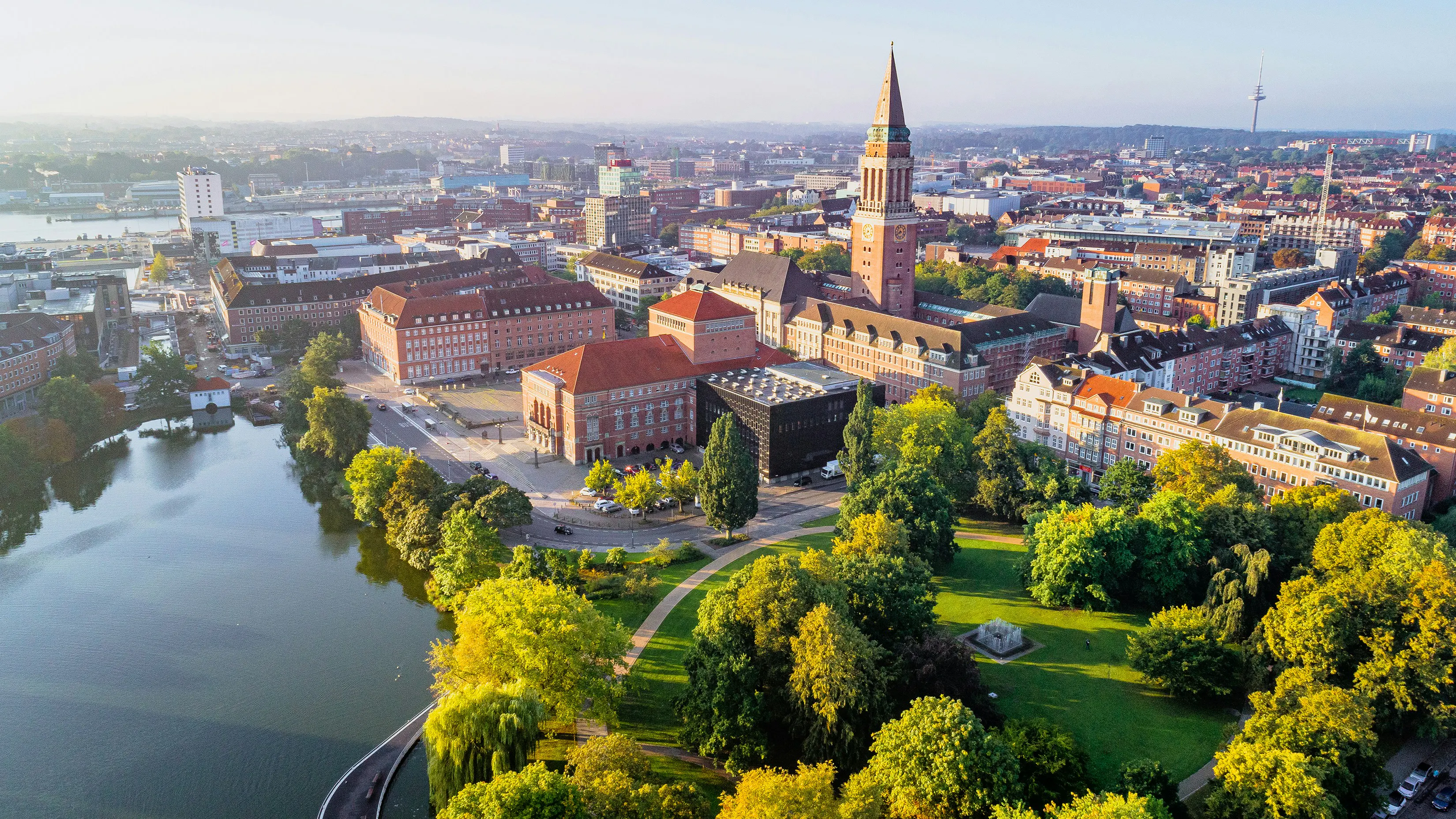 Blick auf die Stadt Kiel in Deutschland