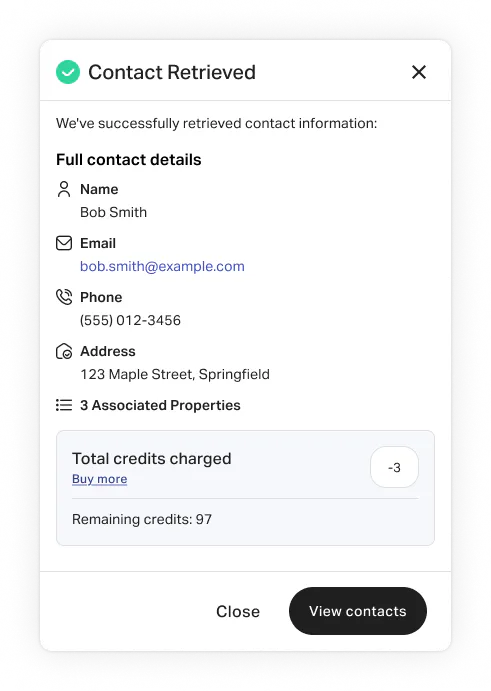 Contact retrieved