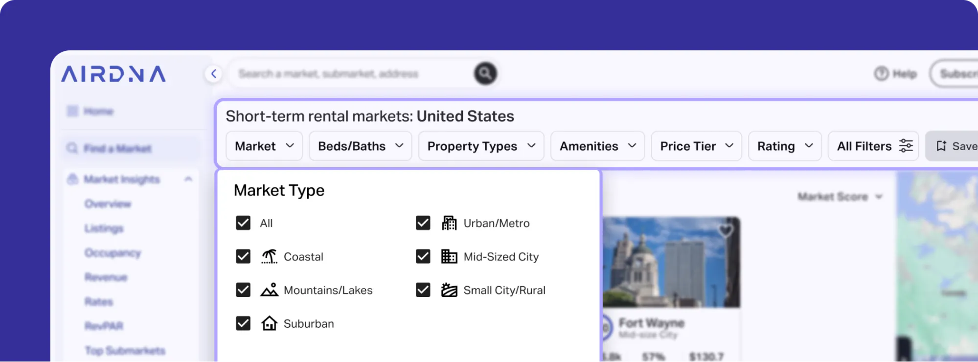 STR markets : United States