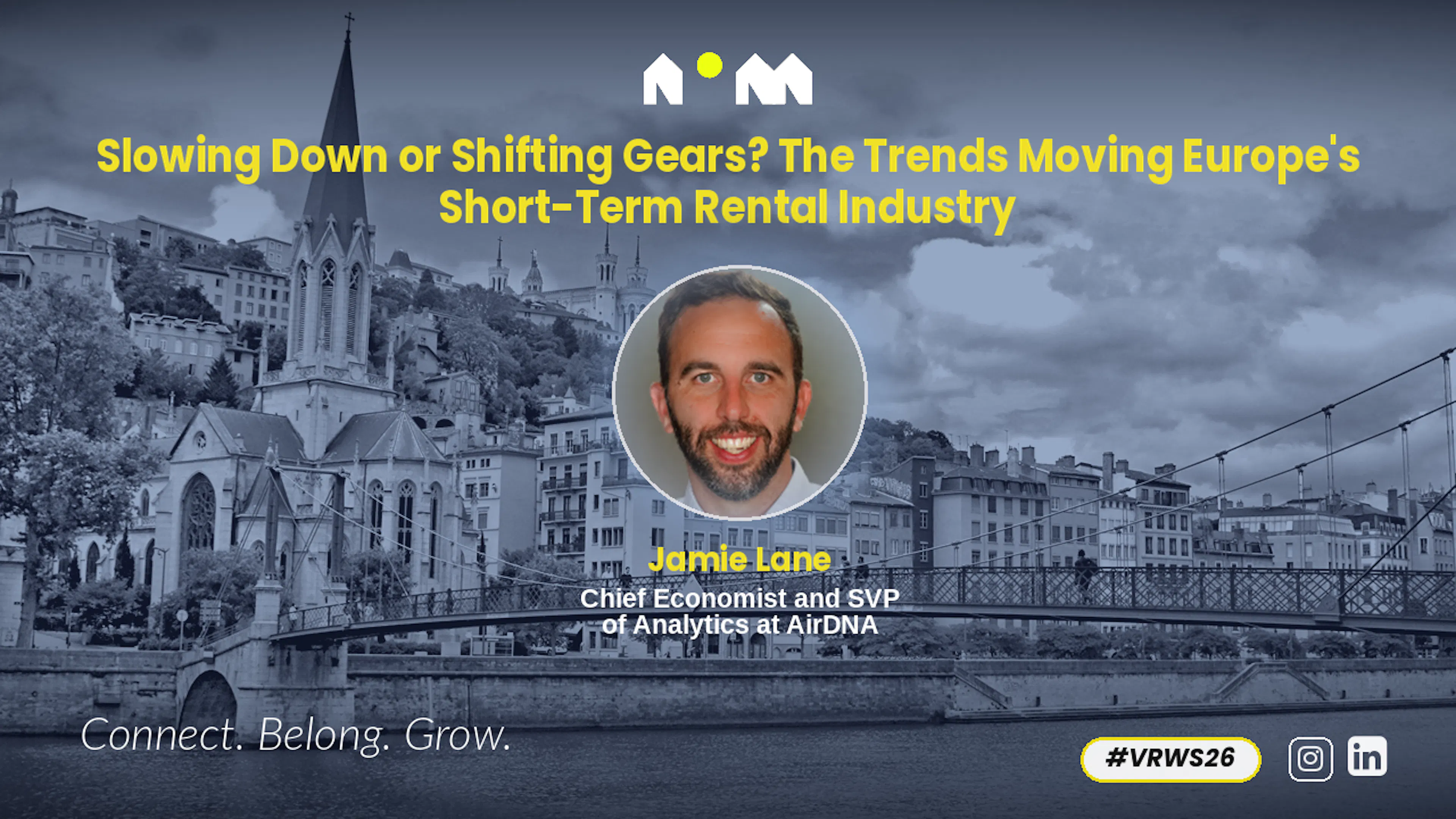 Jamie Lane, AirDNA Chief Economist, opening keynote at VRWS 2026: Slowing Down or Shifting Gears?