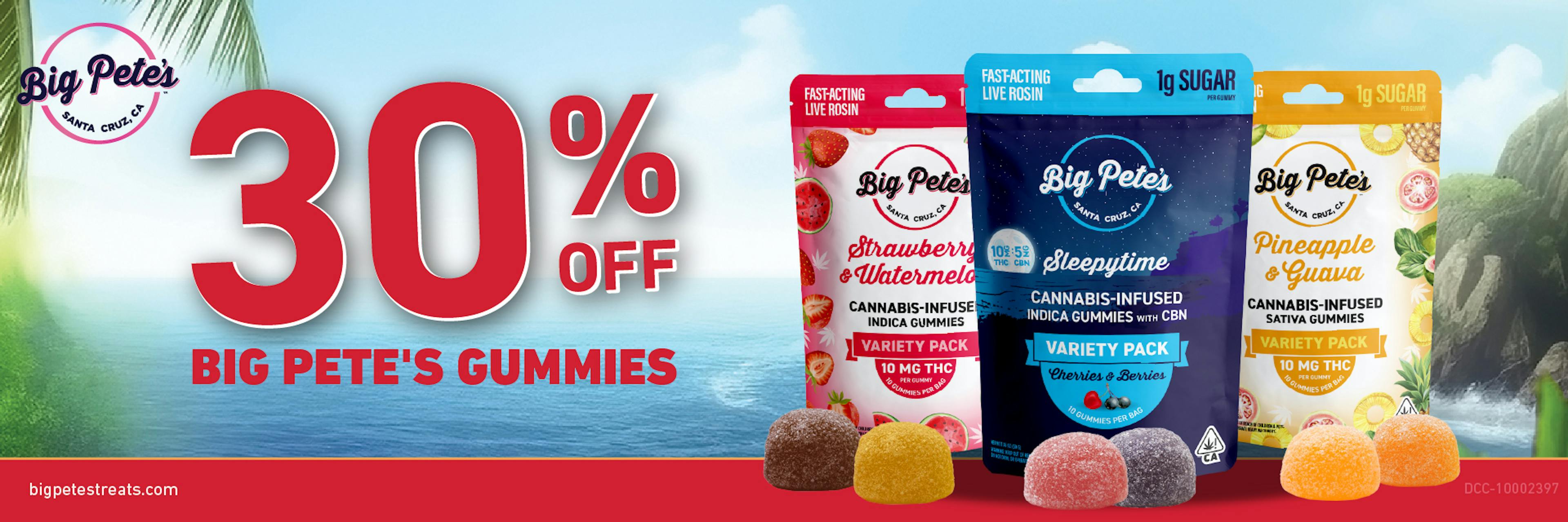 30% off Big Pete's Gummies