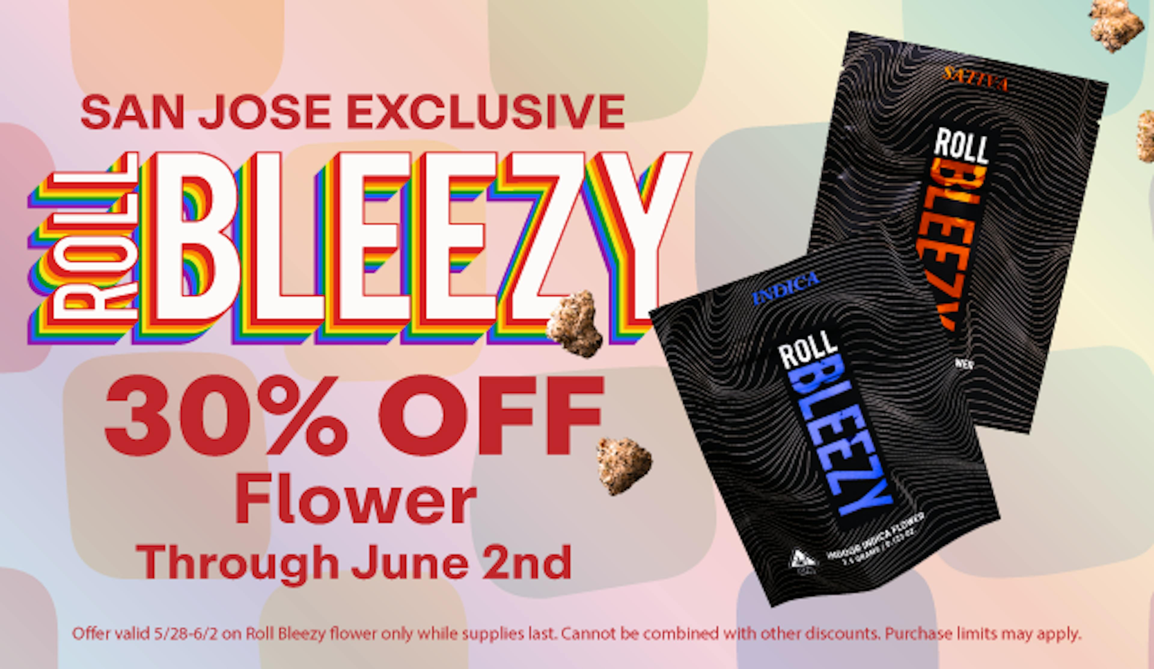 30% off Roll Bleezy Flower