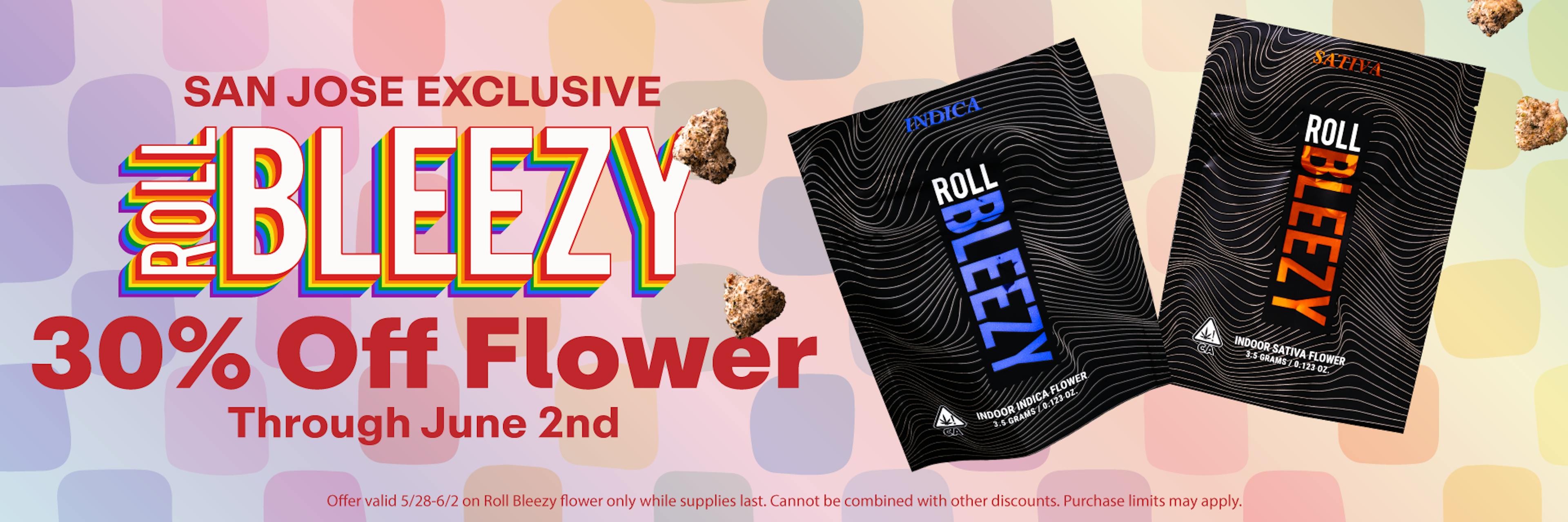 30% off Roll Bleezy Flower