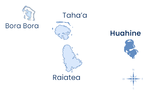 Huahine Island map