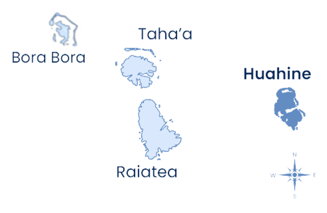 Huahine Island map