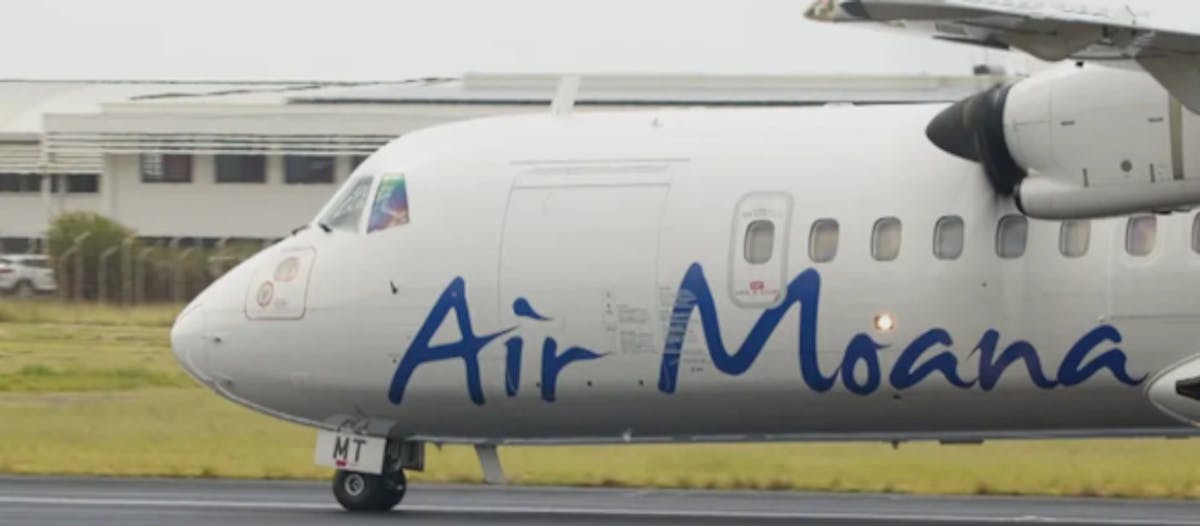 Photo d'un ATR 72-600 de la compagnie Air Moana sur la piste