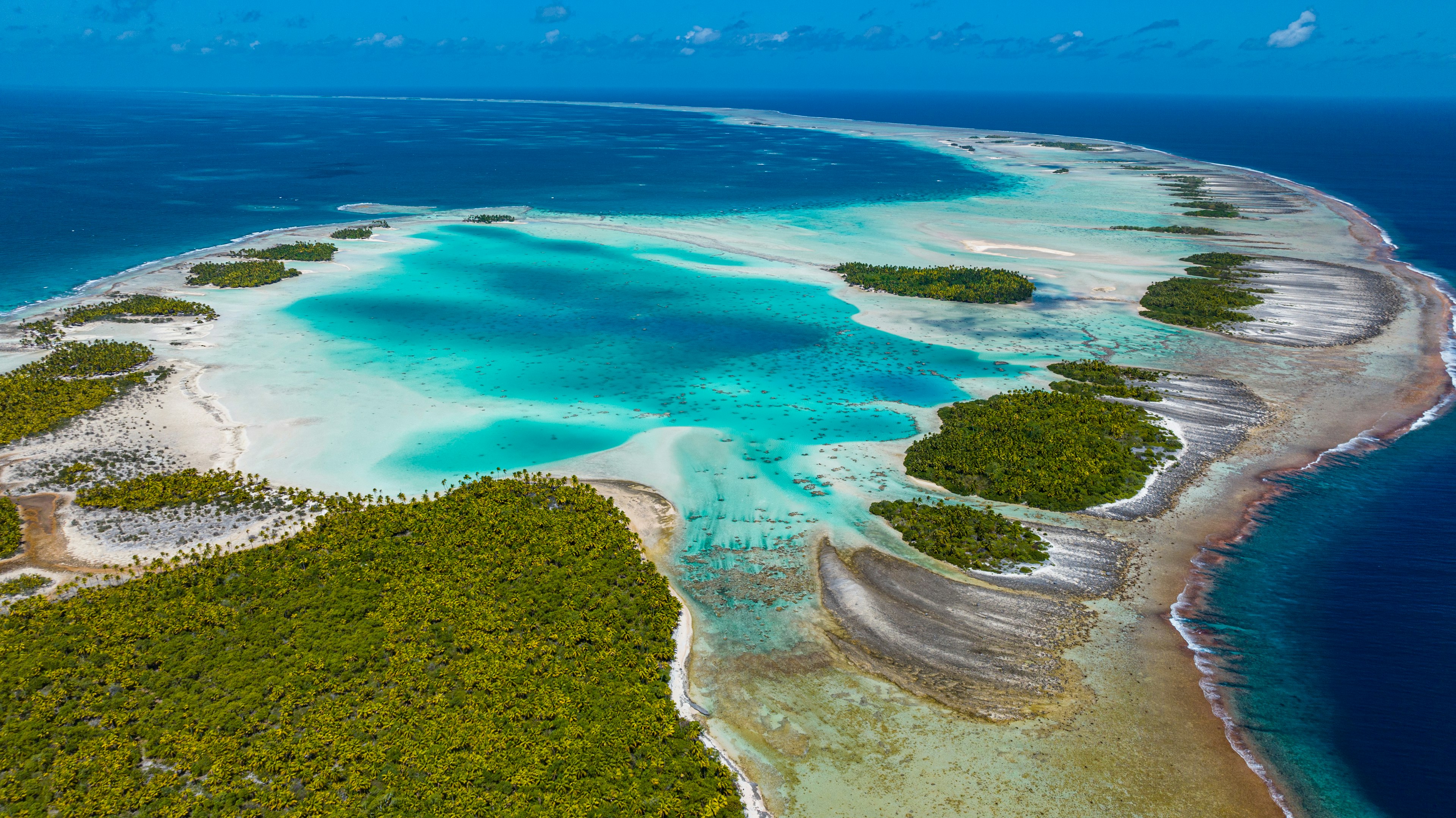 Rangiroa island view from the sky