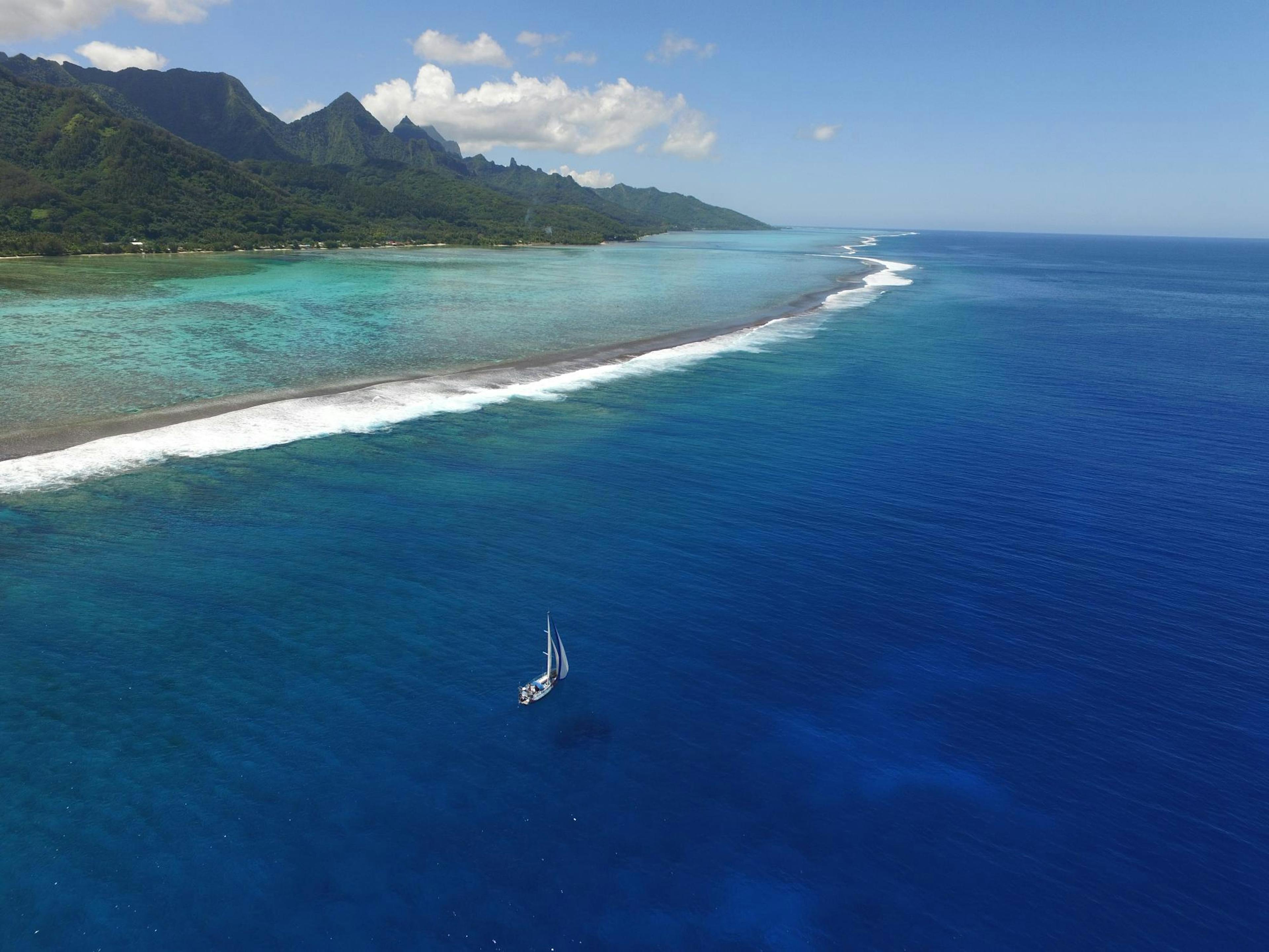 A sailboat in Moorea