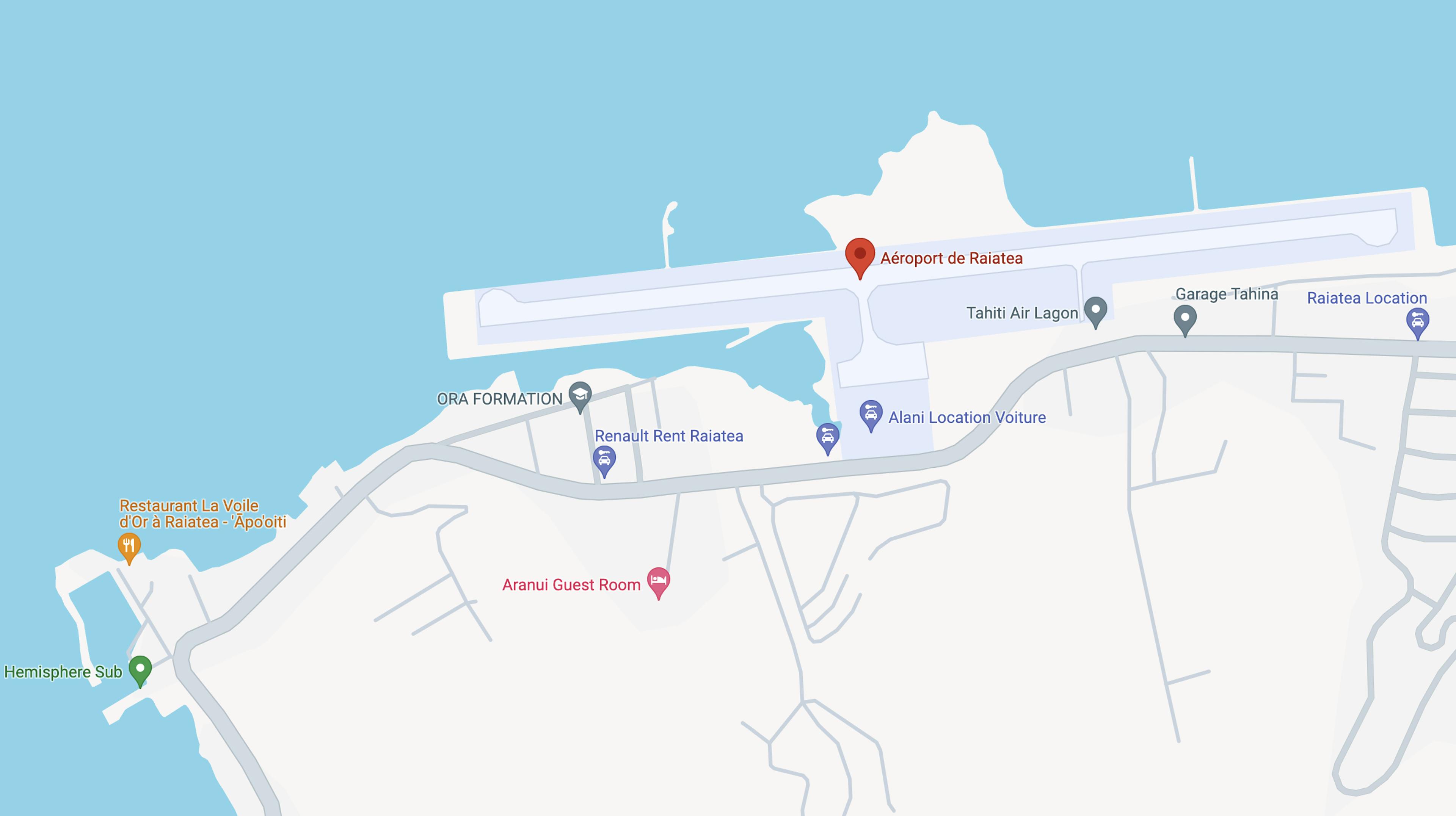 Raiatea airport position