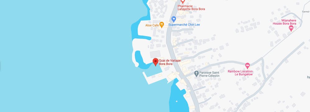 Google Map perspective for Vaitape harbor