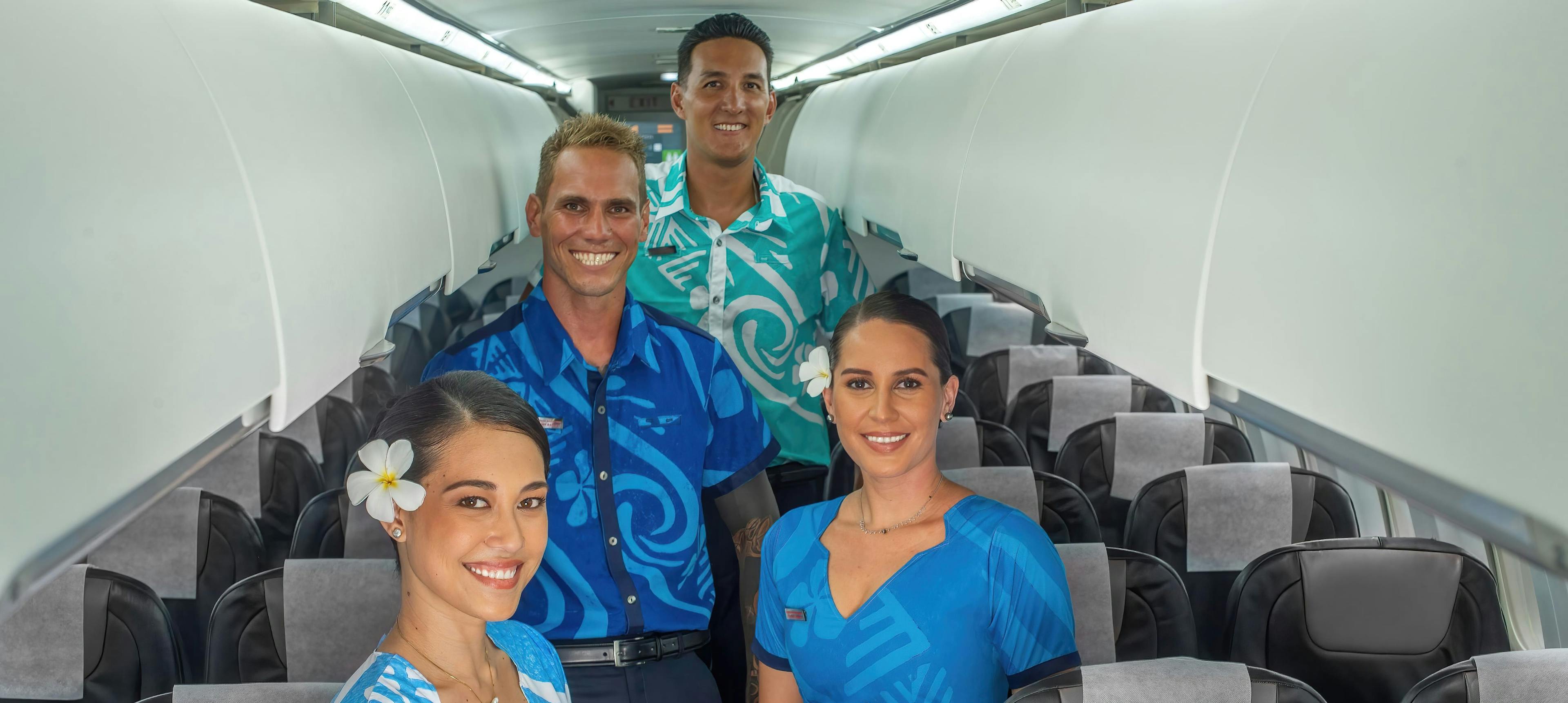 Air Moana crew on board