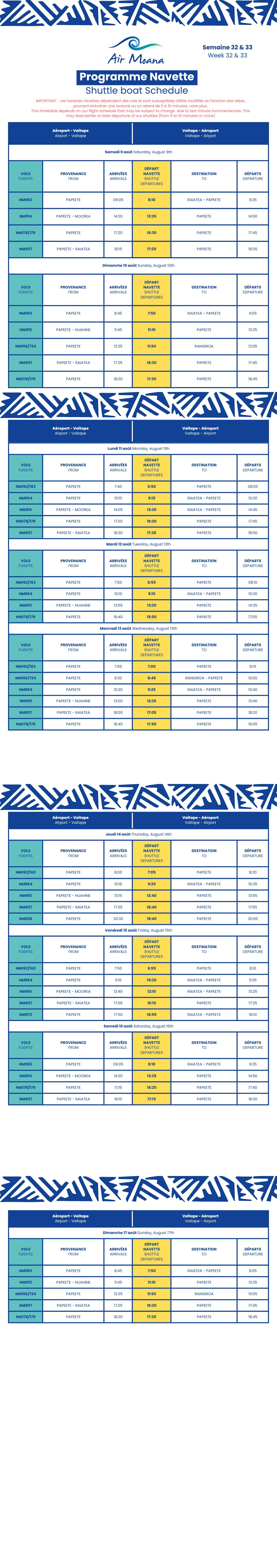 Programme Navette 32 + 33