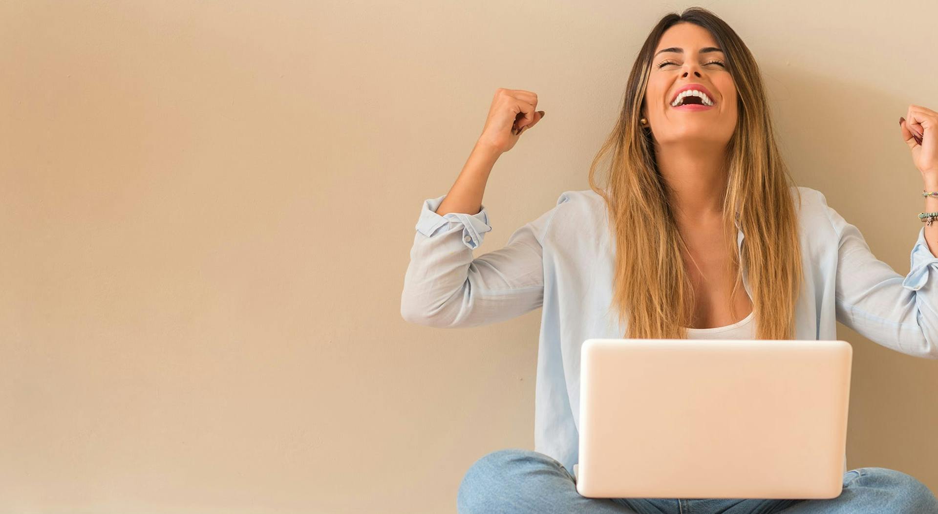 Woman with laptop