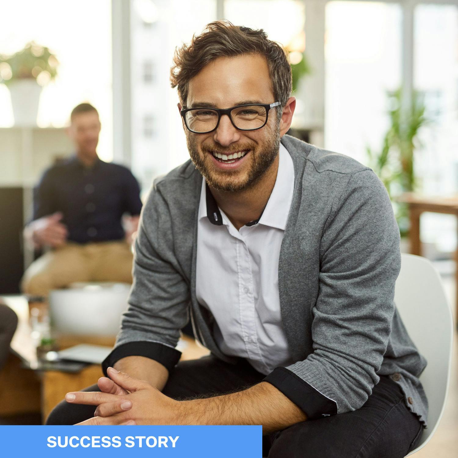 An enrollment manager happy with enrolling previous stop-out students