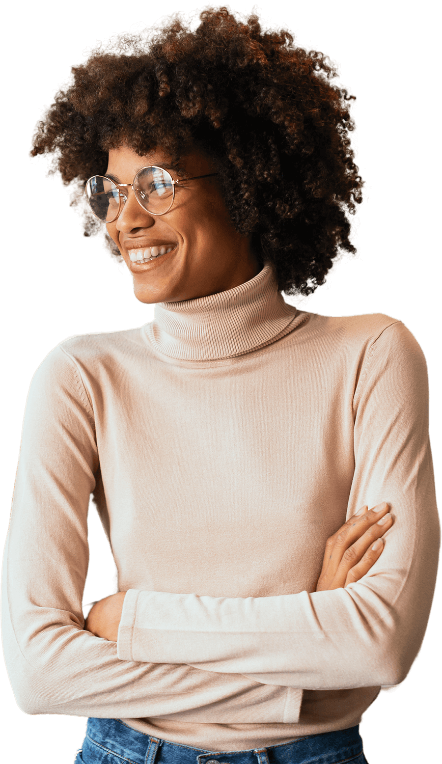 Happy Aura Developer With Arms Crossed