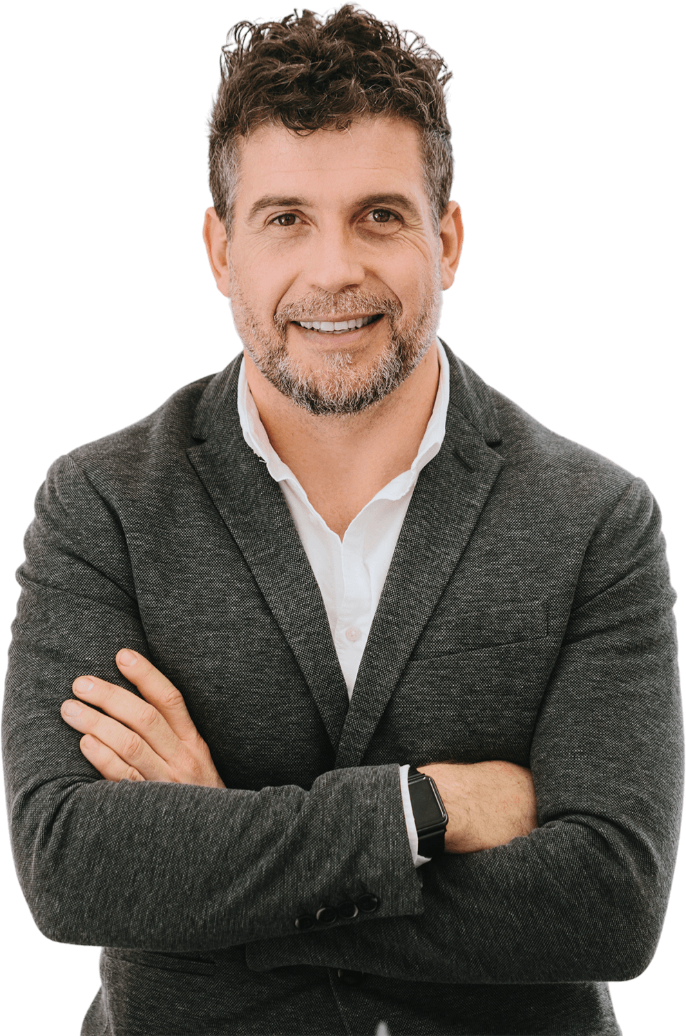 Hired Database Design Developer With Arms Crossed