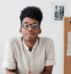 Young developer portrait square