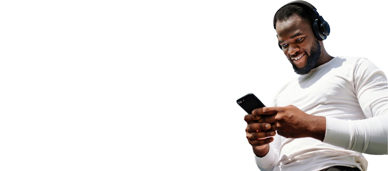 man holding phone