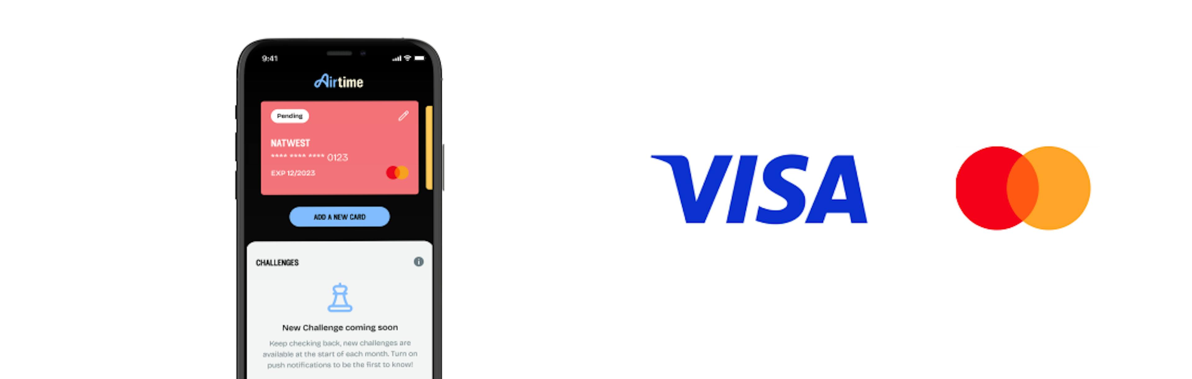 Airtime Visa and Mastercard banking partners