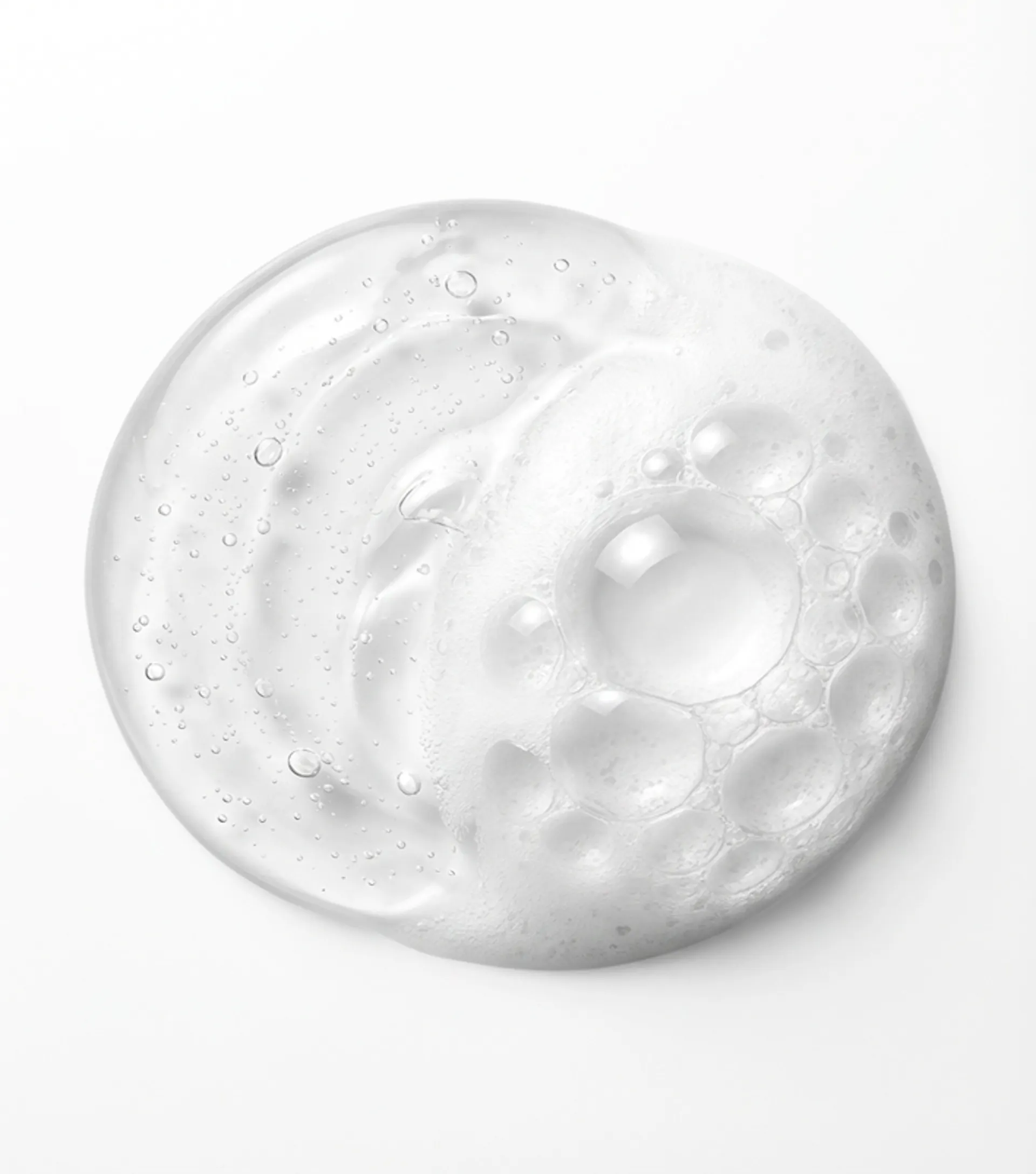 bulle et mousse blanche