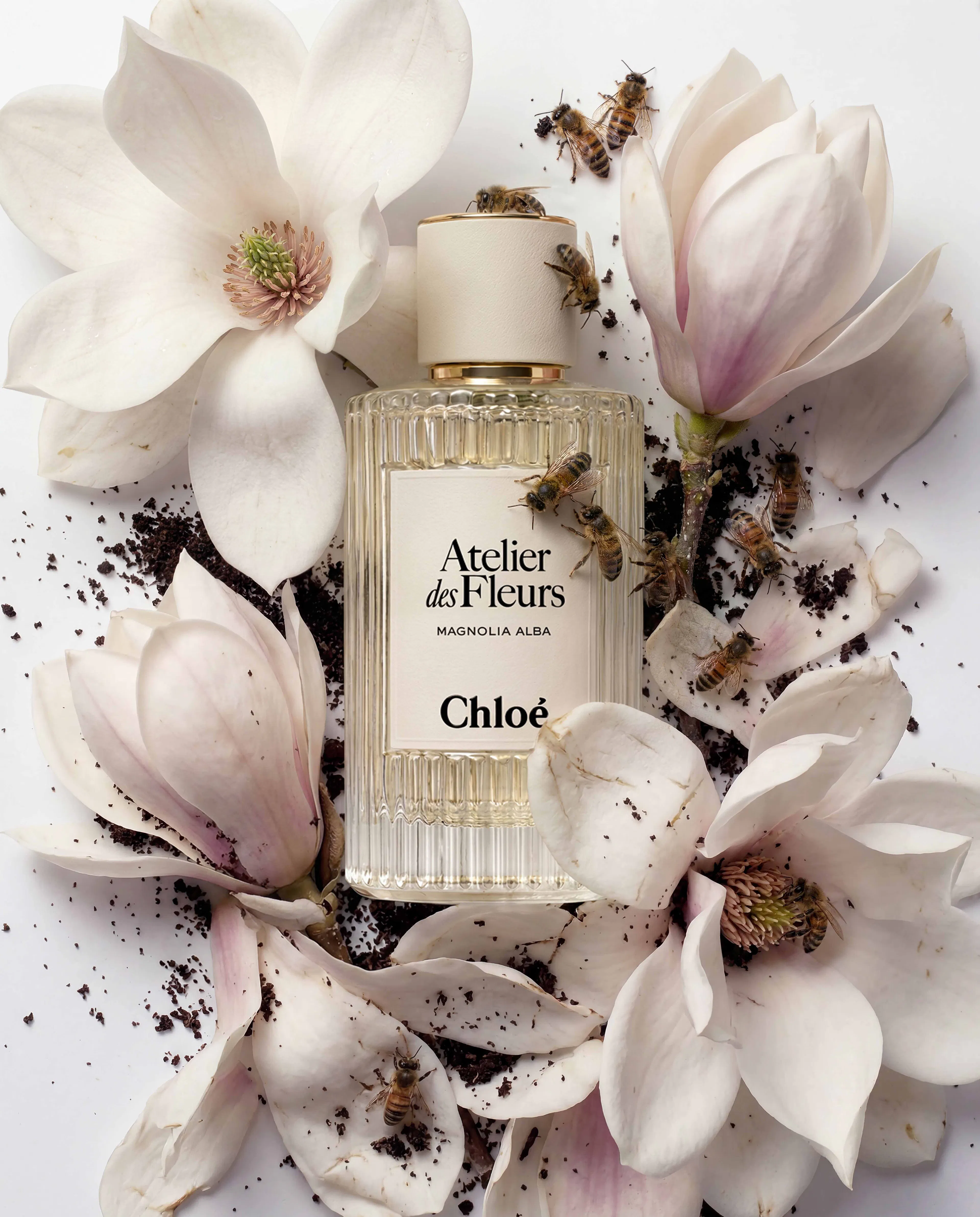 bouteille parfum et fleur